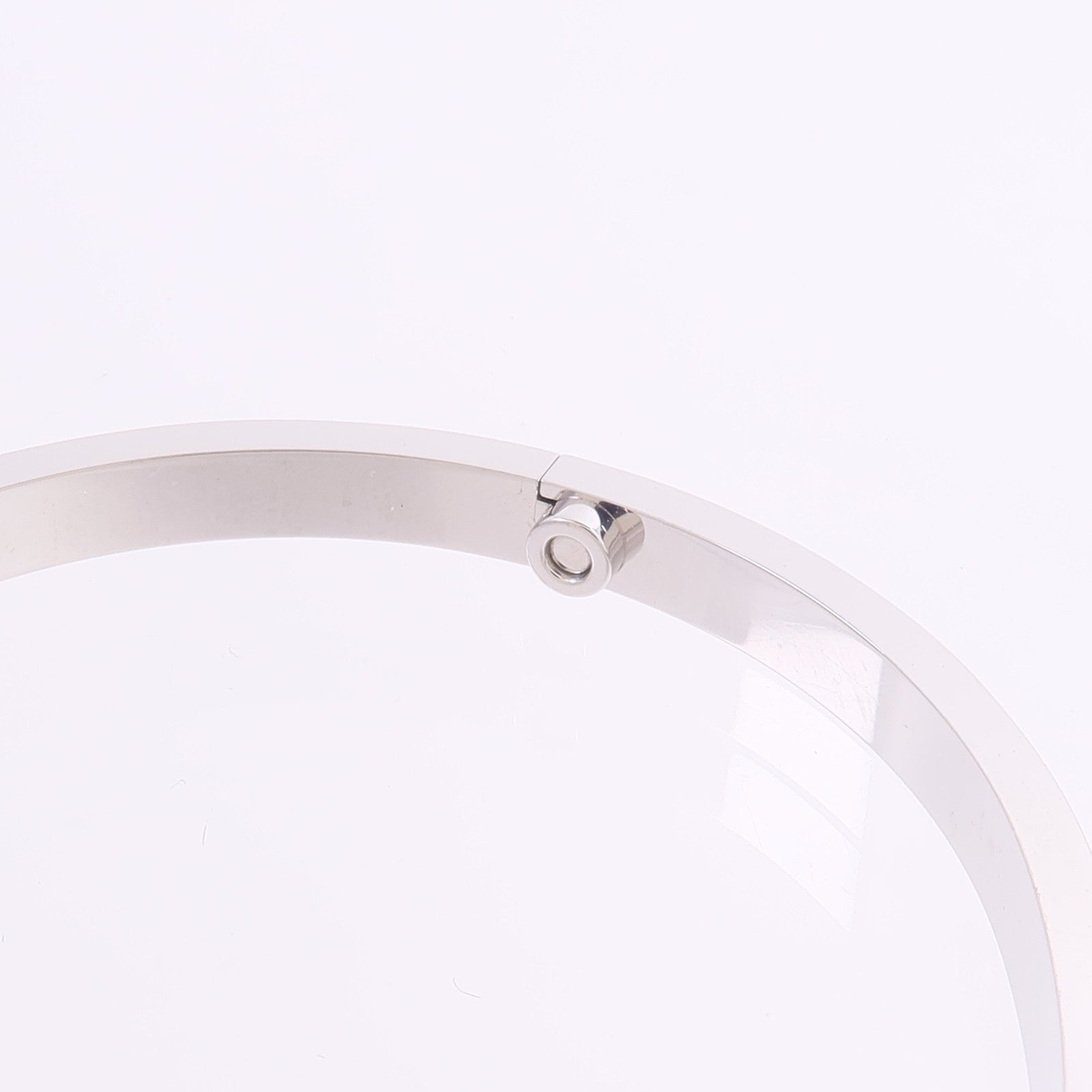 CARTIER 18K白金Love Bangle SM Paved鑽石手鐲