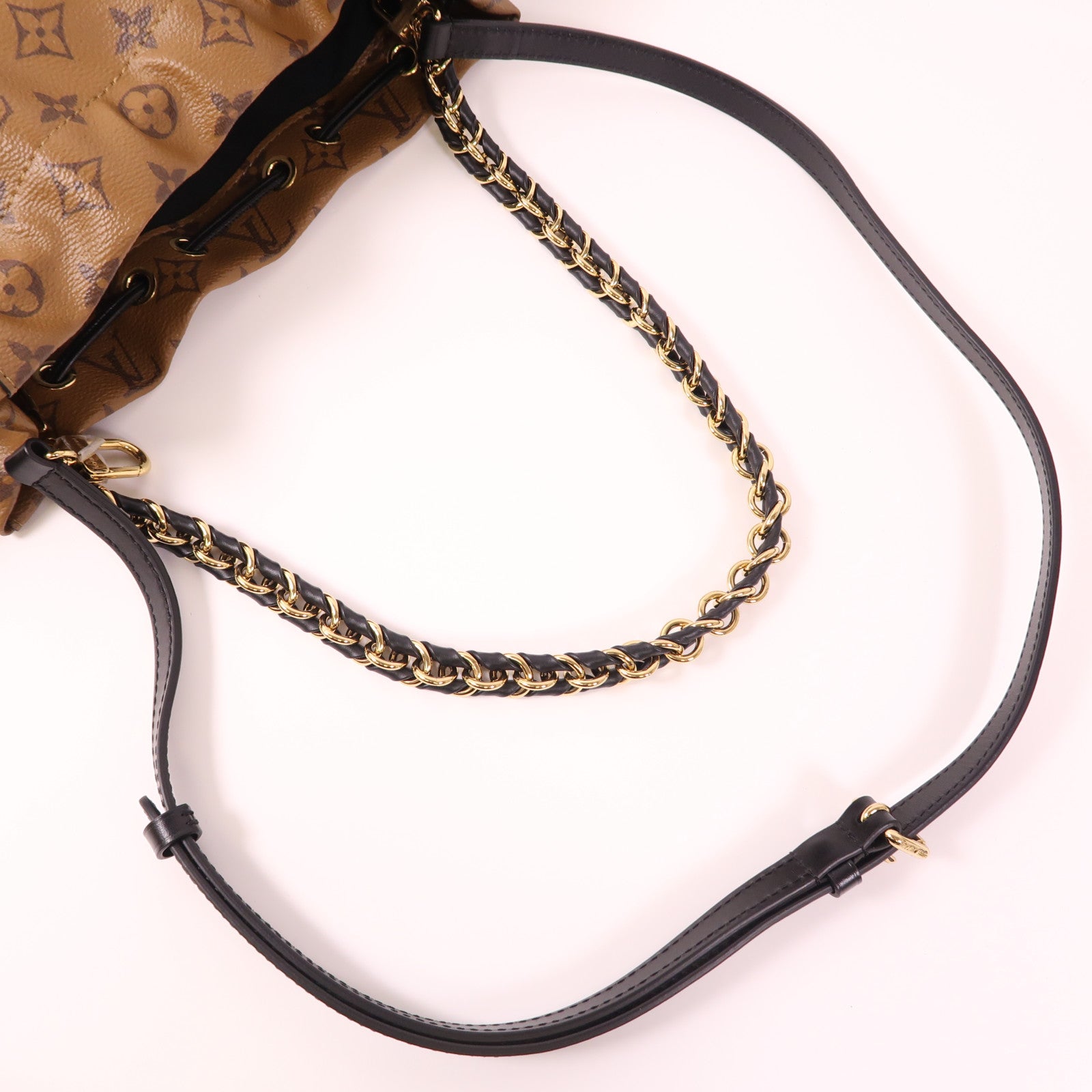 LOUIS VUITTON Monogram Reverse Noe Trunk PM金扣手挽肩背兩用袋
