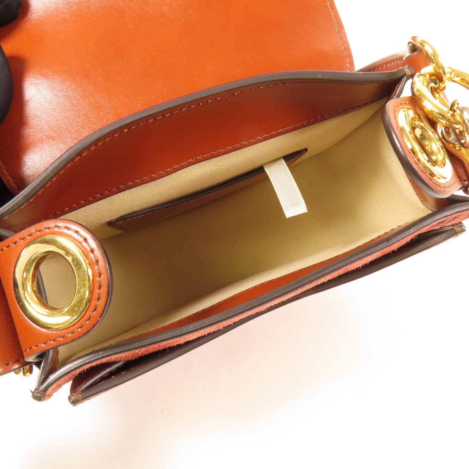 Chloe 牛皮皮革Tess金扣手挽肩背兩用袋