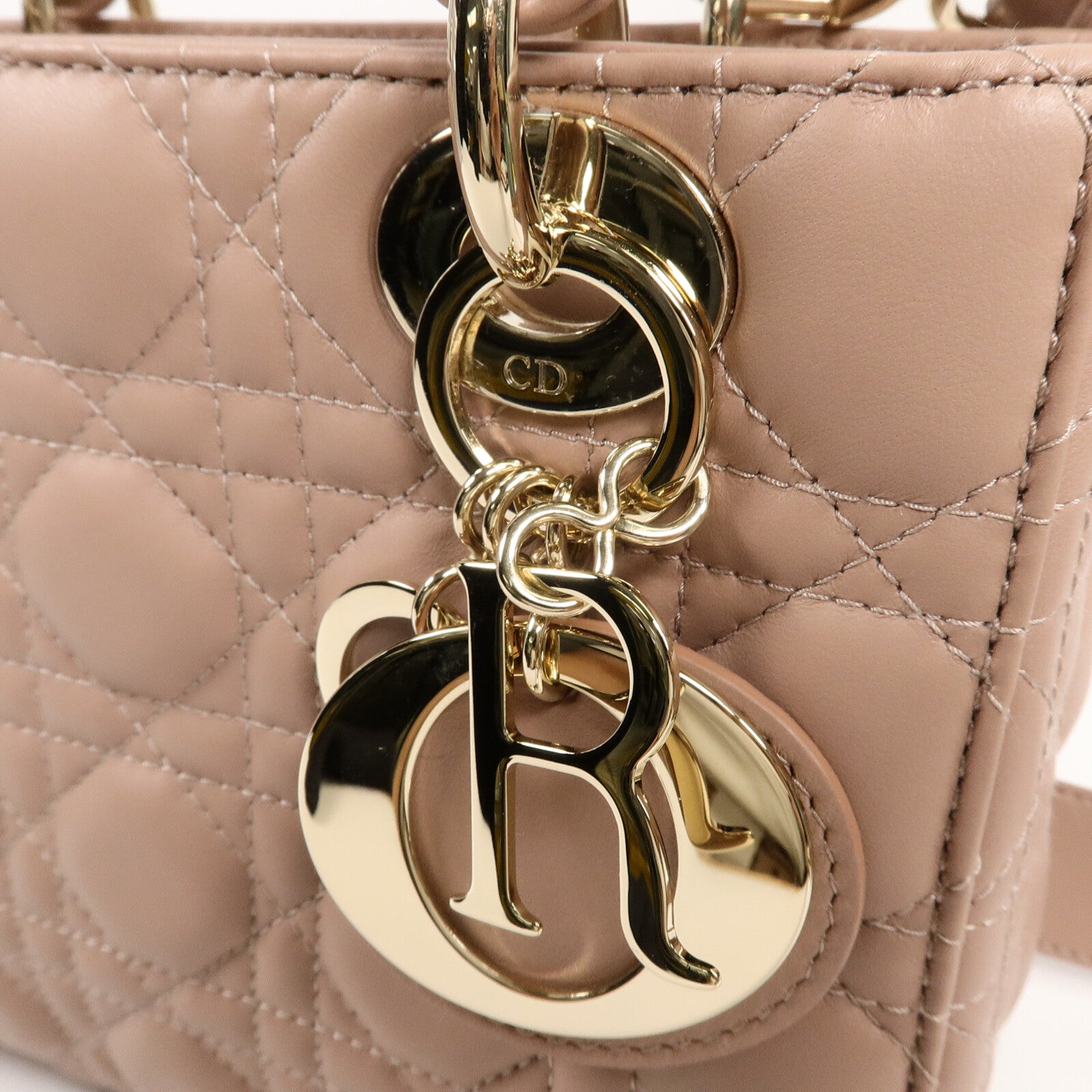 Dior 羊皮皮革Small Lady Dior My ABC Dior手挽肩背兩用袋