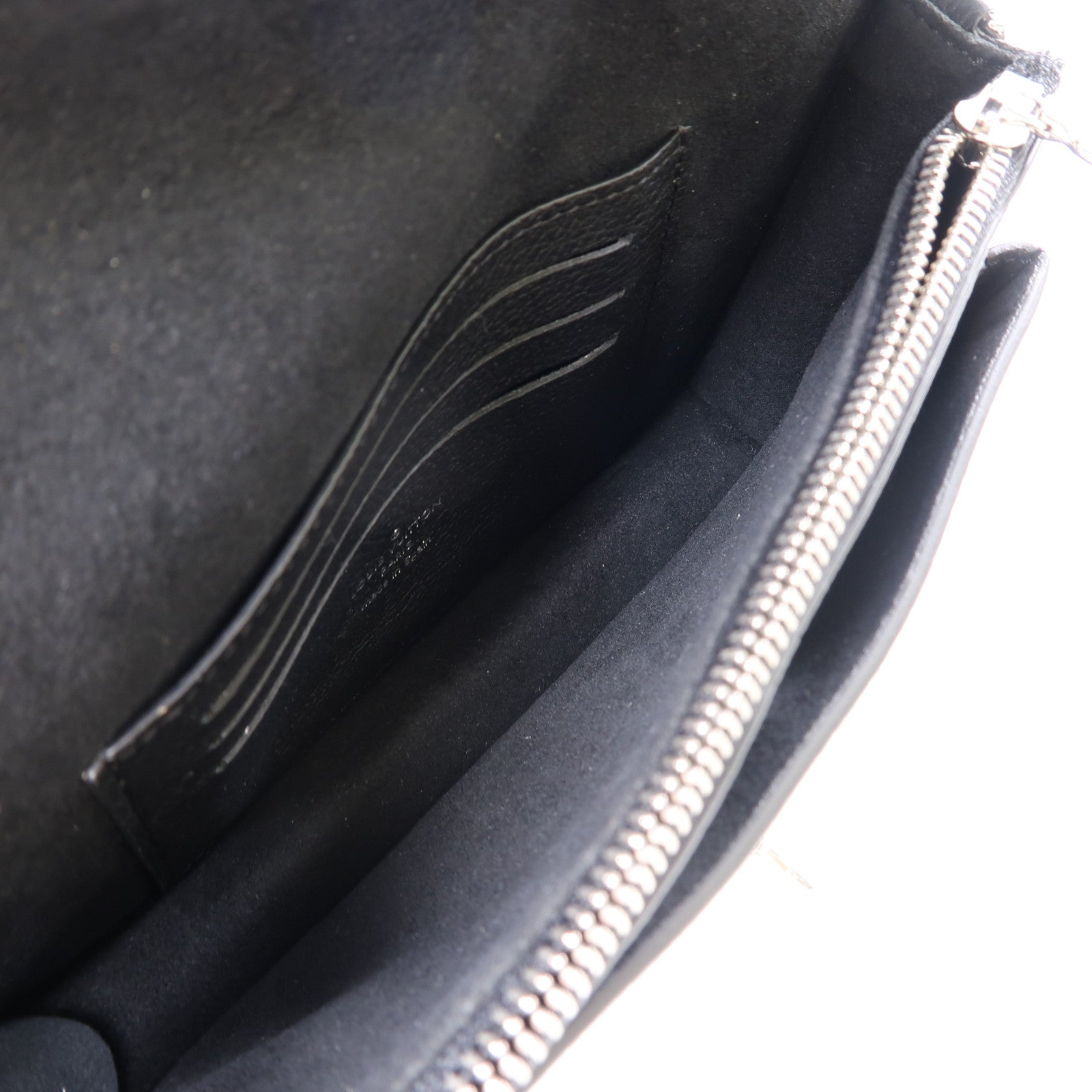 LOUIS VUITTON 牛皮皮革Mylockme銀扣鏈帶肩背袋黑色