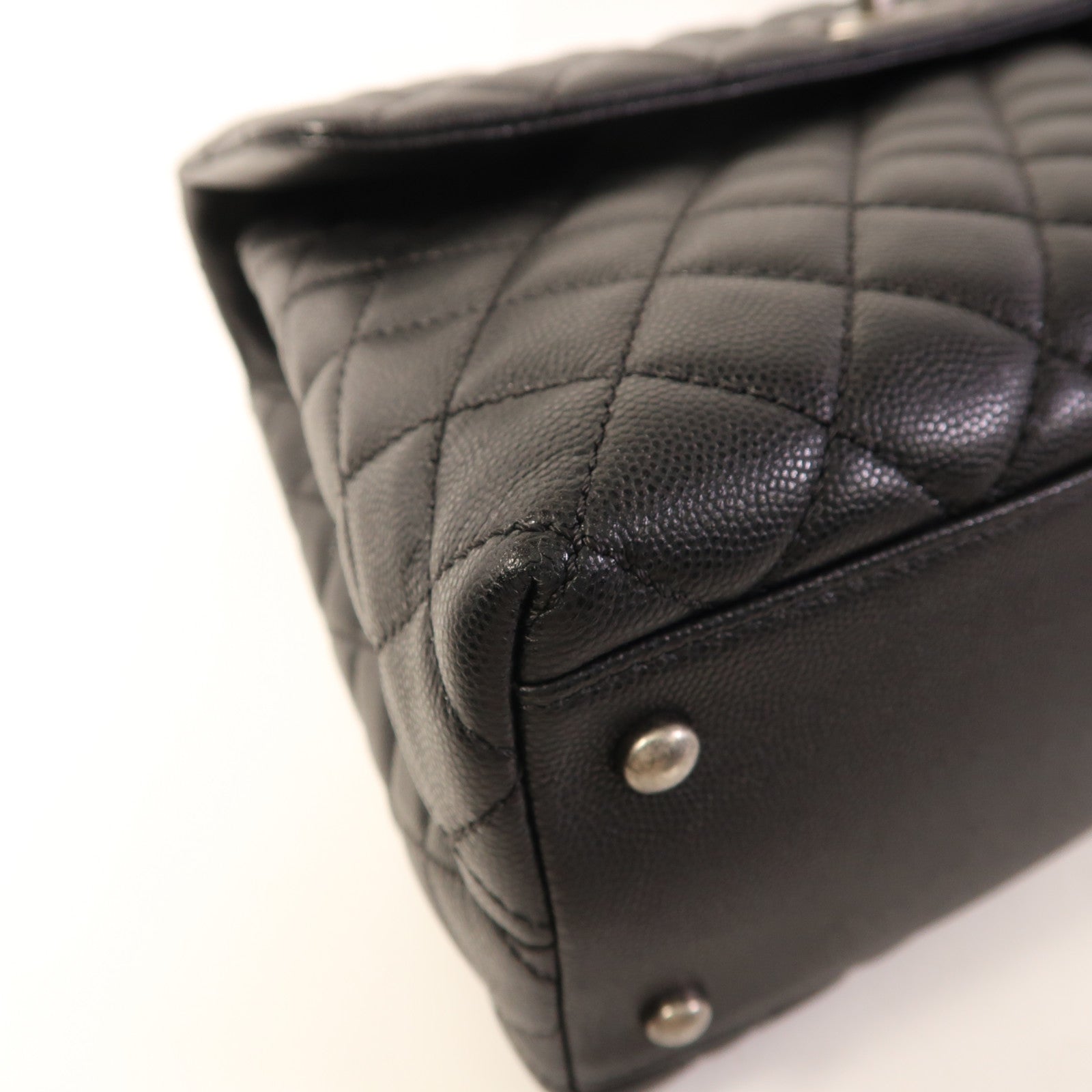 CHANEL 蜥蝪皮革/牛皮皮革Coco Handle手挽肩背兩用袋