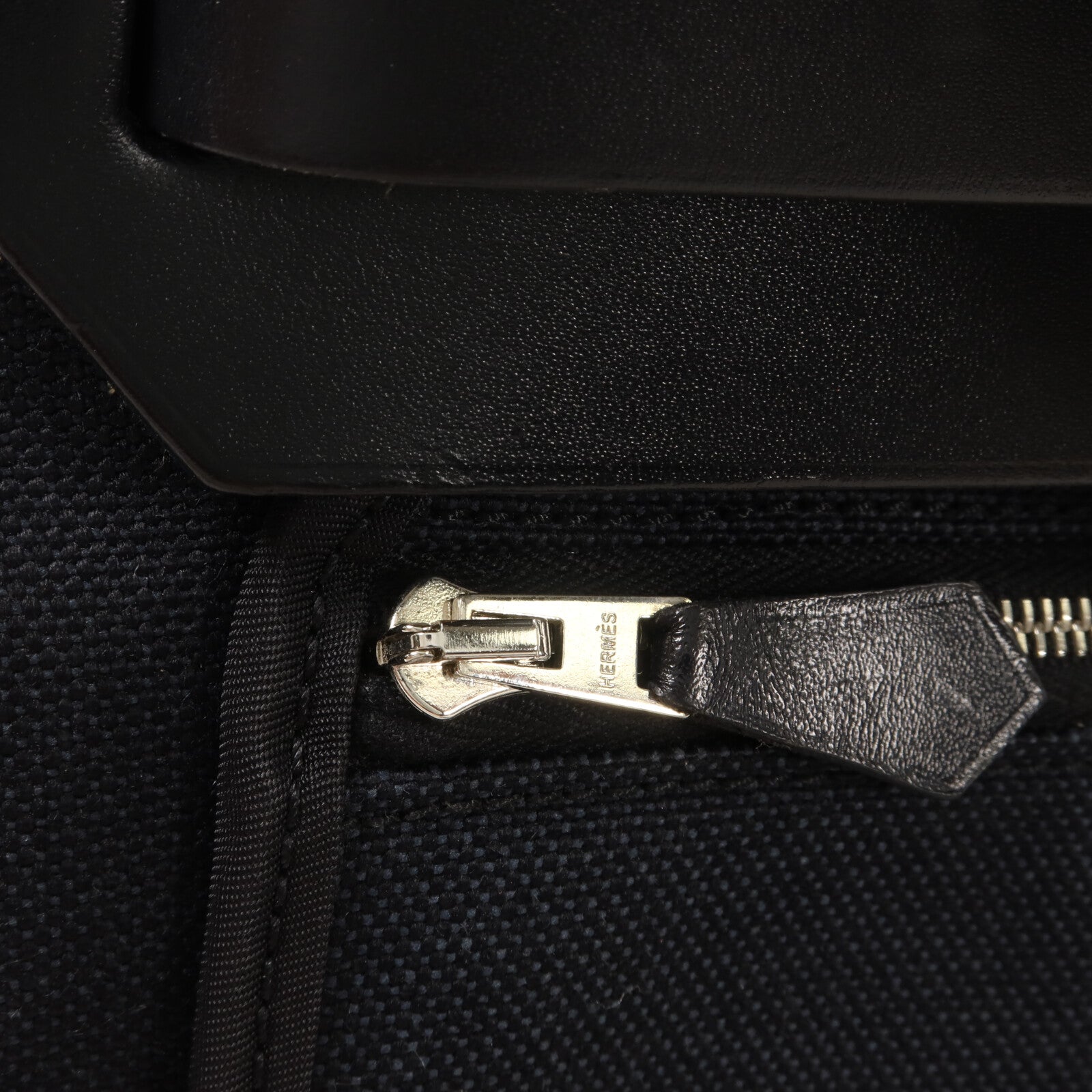HERMES 帆布Herbag PM手挽肩背兩用袋Noir