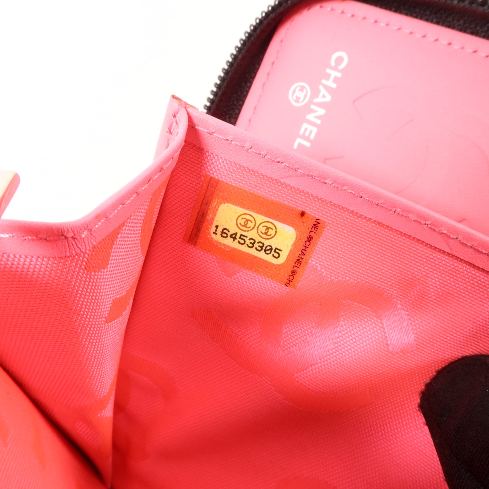 CHANEL 牛皮皮革Cambon Zipper Long Wallet銀扣長錢包