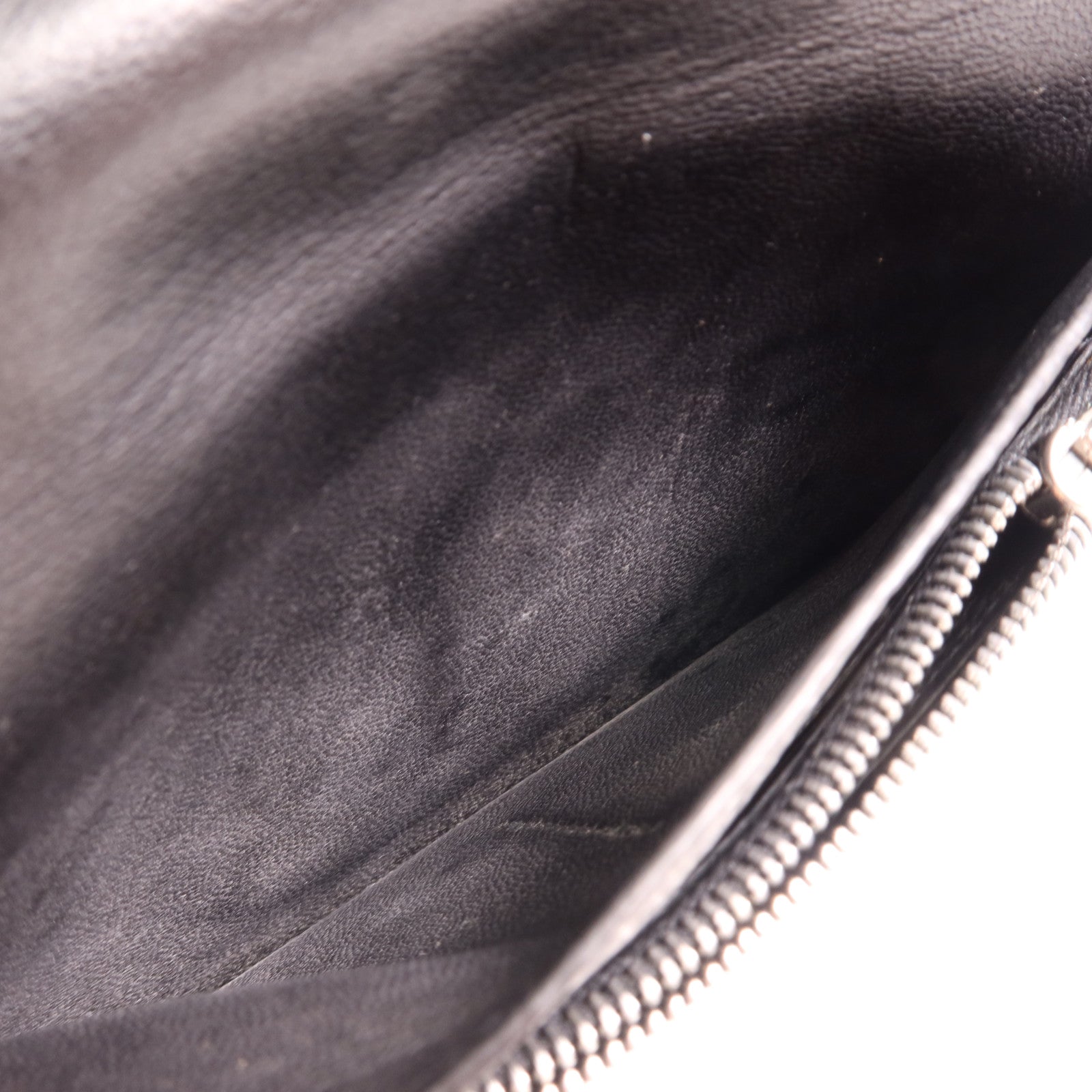 HERMES Togo皮革Dogon Compact銀扣錢包Noir