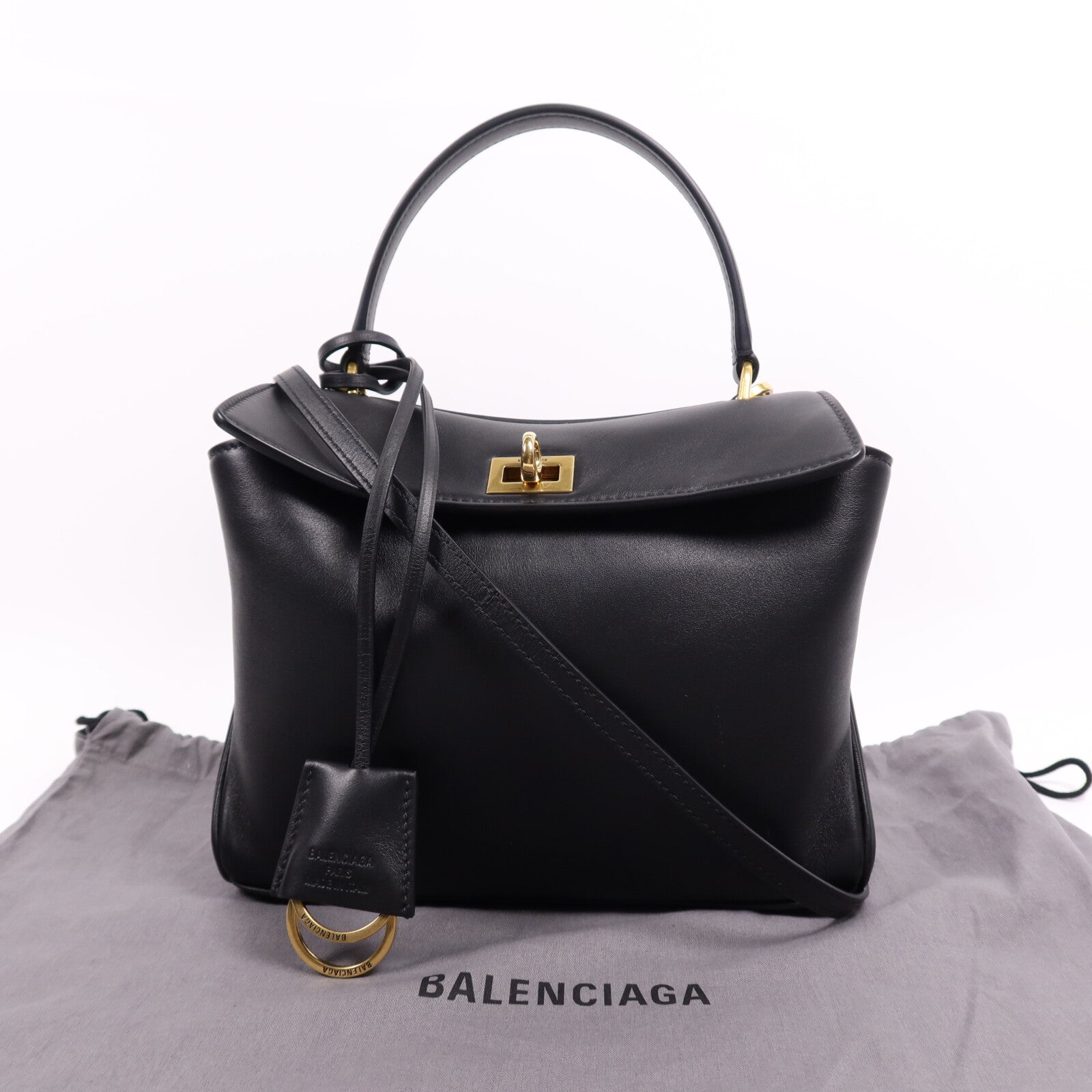 BALENCIAGA 牛皮皮革Rodeo Mini金扣手挽肩背兩用袋