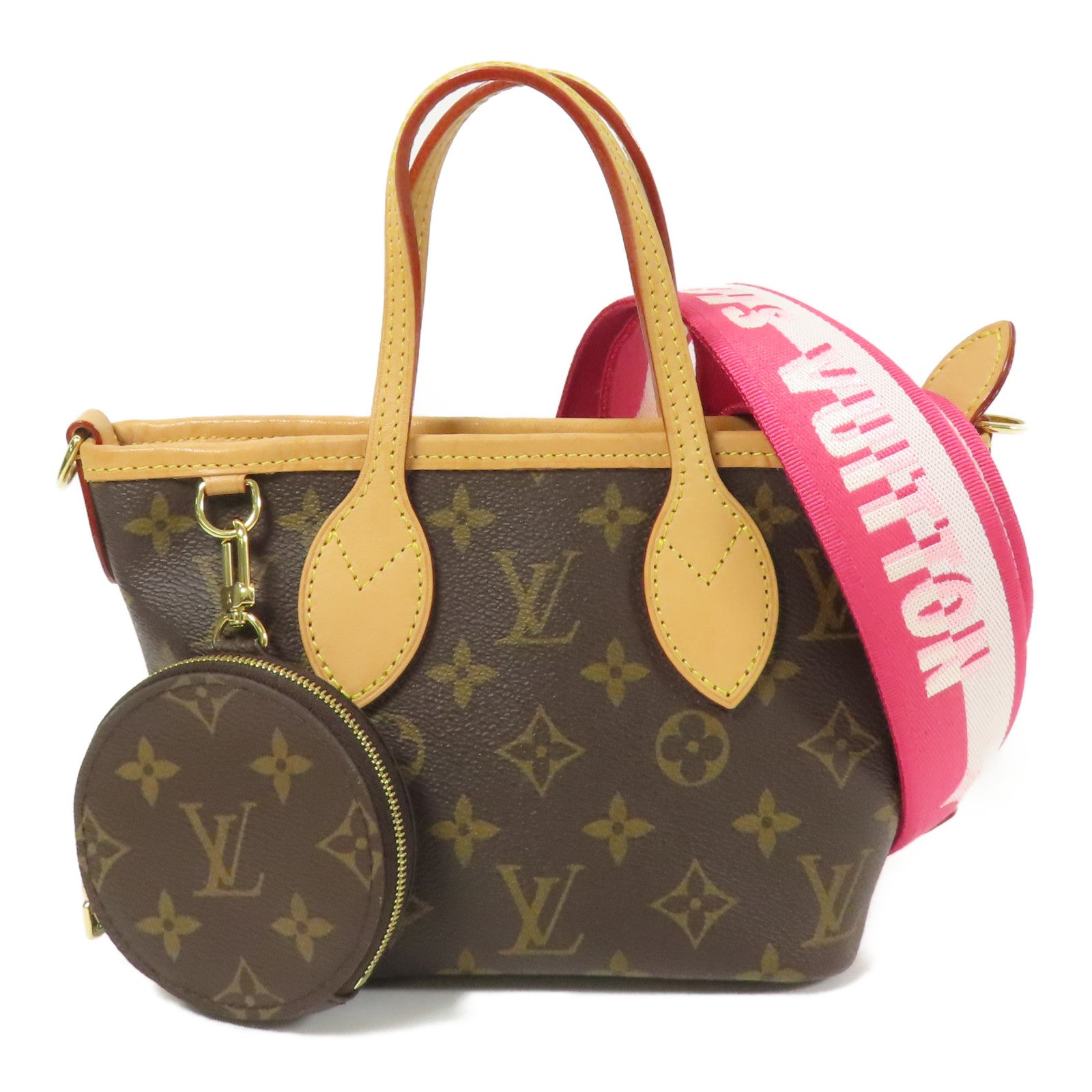 LOUIS VUITTON 【激減優惠】Monogram Neverfull BB金扣手挽肩背兩用袋