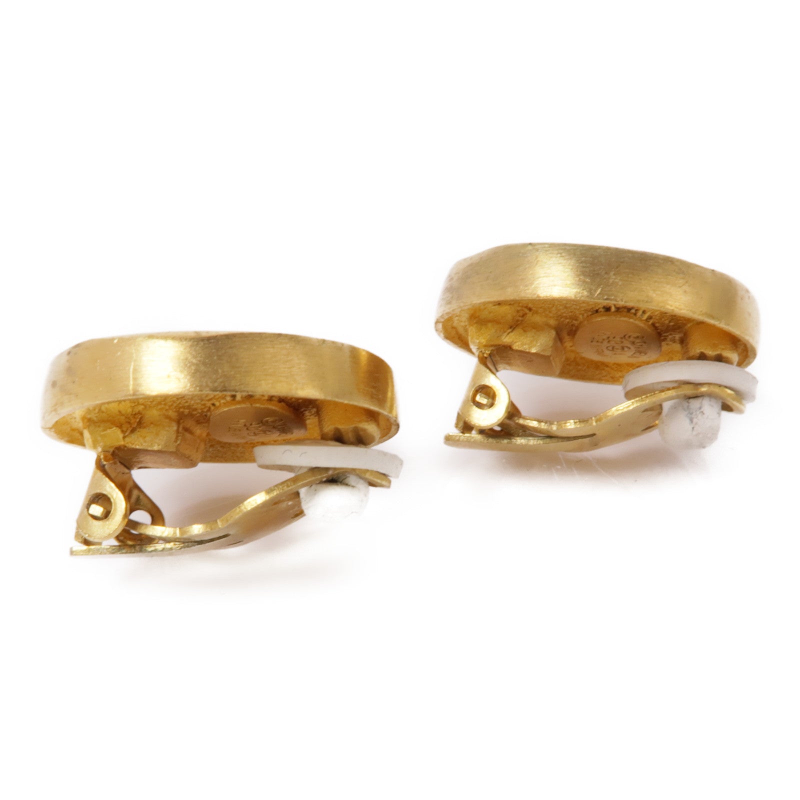CHANEL CC Earrings Metal Gold