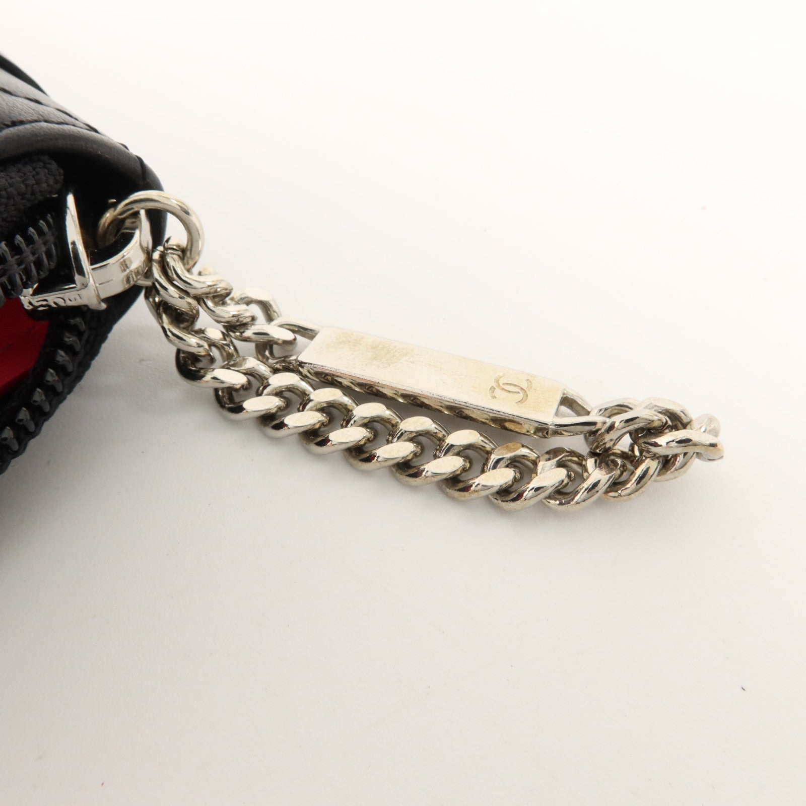 CHANEL 牛皮皮革Cambon Zipper Long Wallet銀扣長錢包