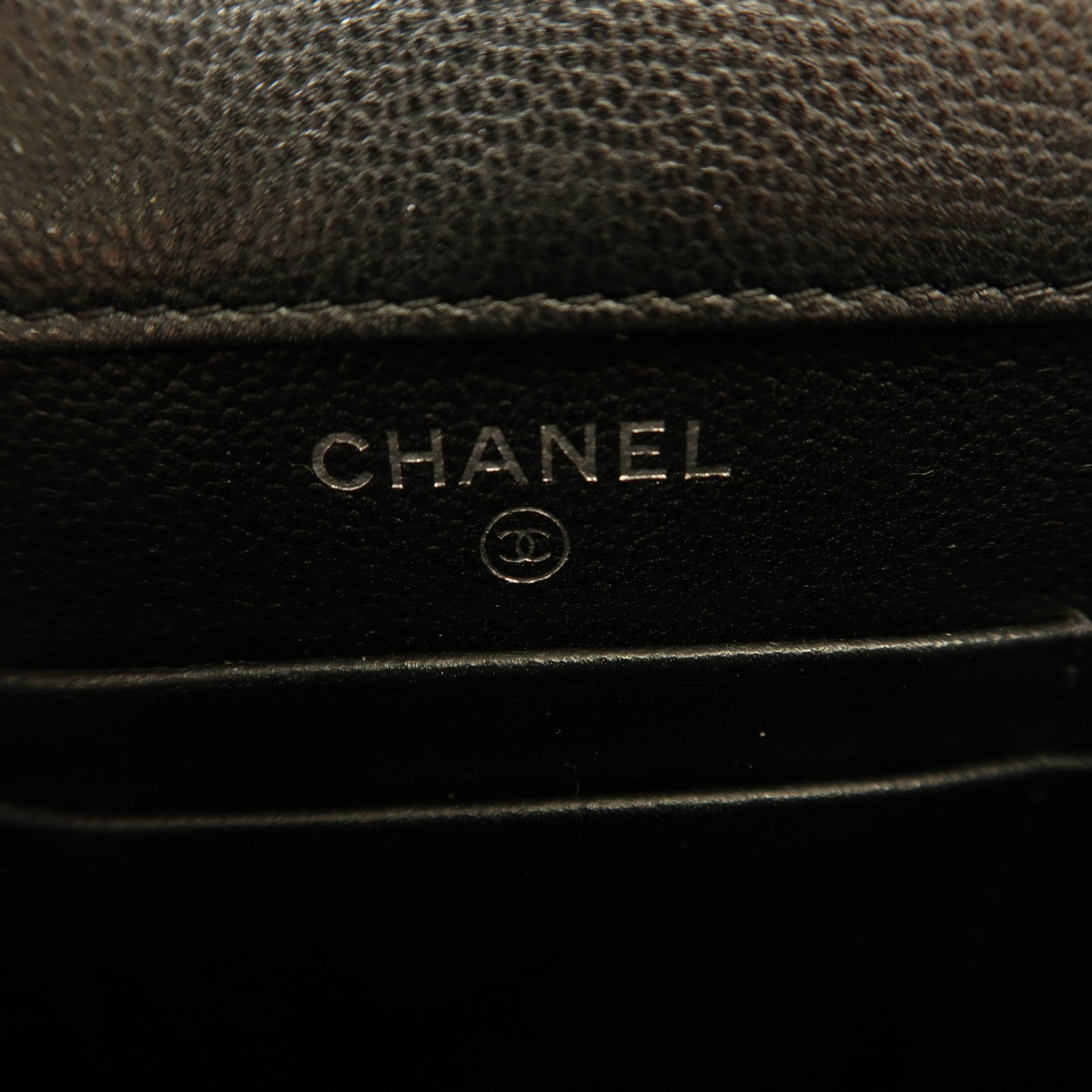 CHANEL 牛皮皮革Chain Shoulder銀扣鏈帶肩背袋黑色
