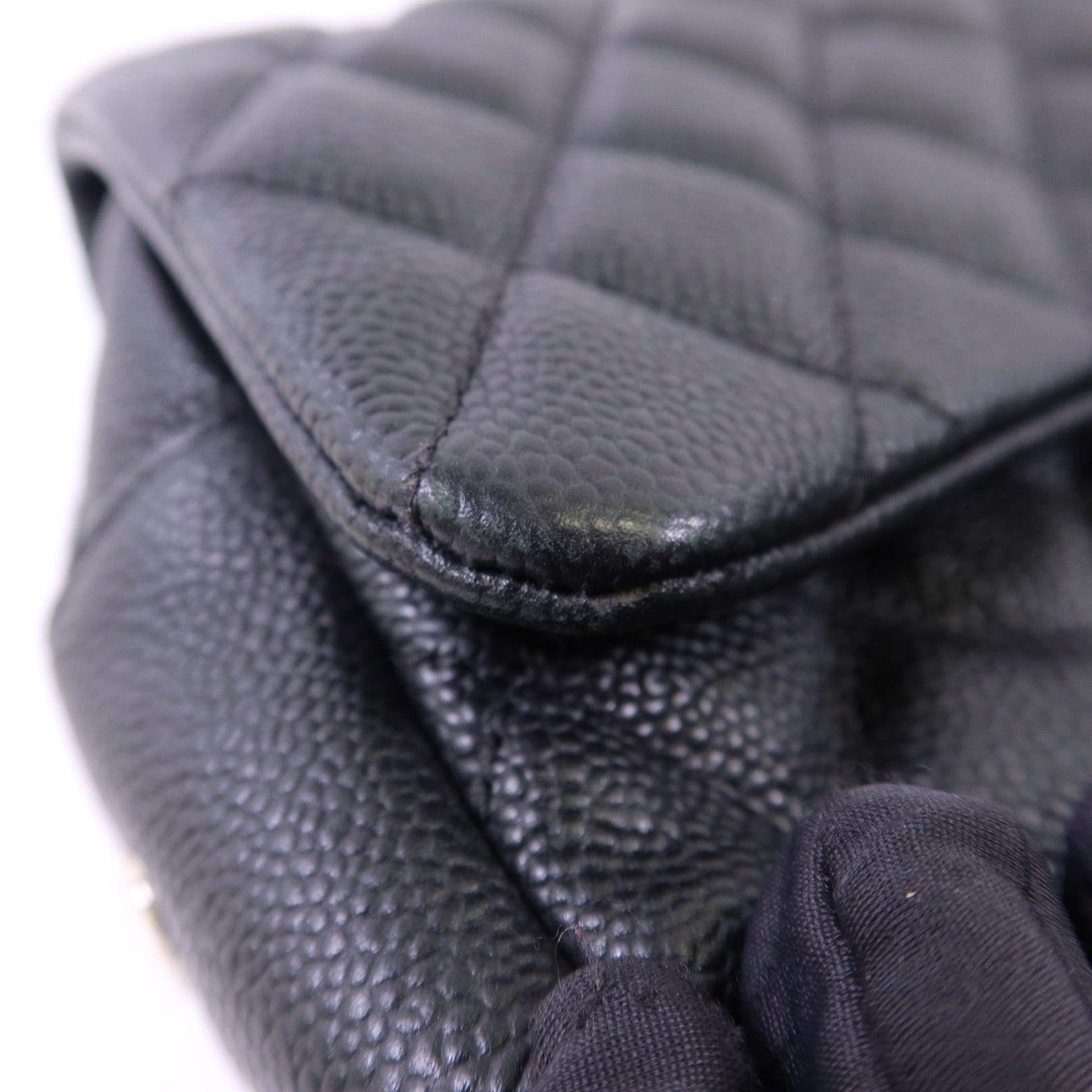 CHANEL 牛皮皮革Chain Shoulder Bag銀扣鏈帶肩背袋