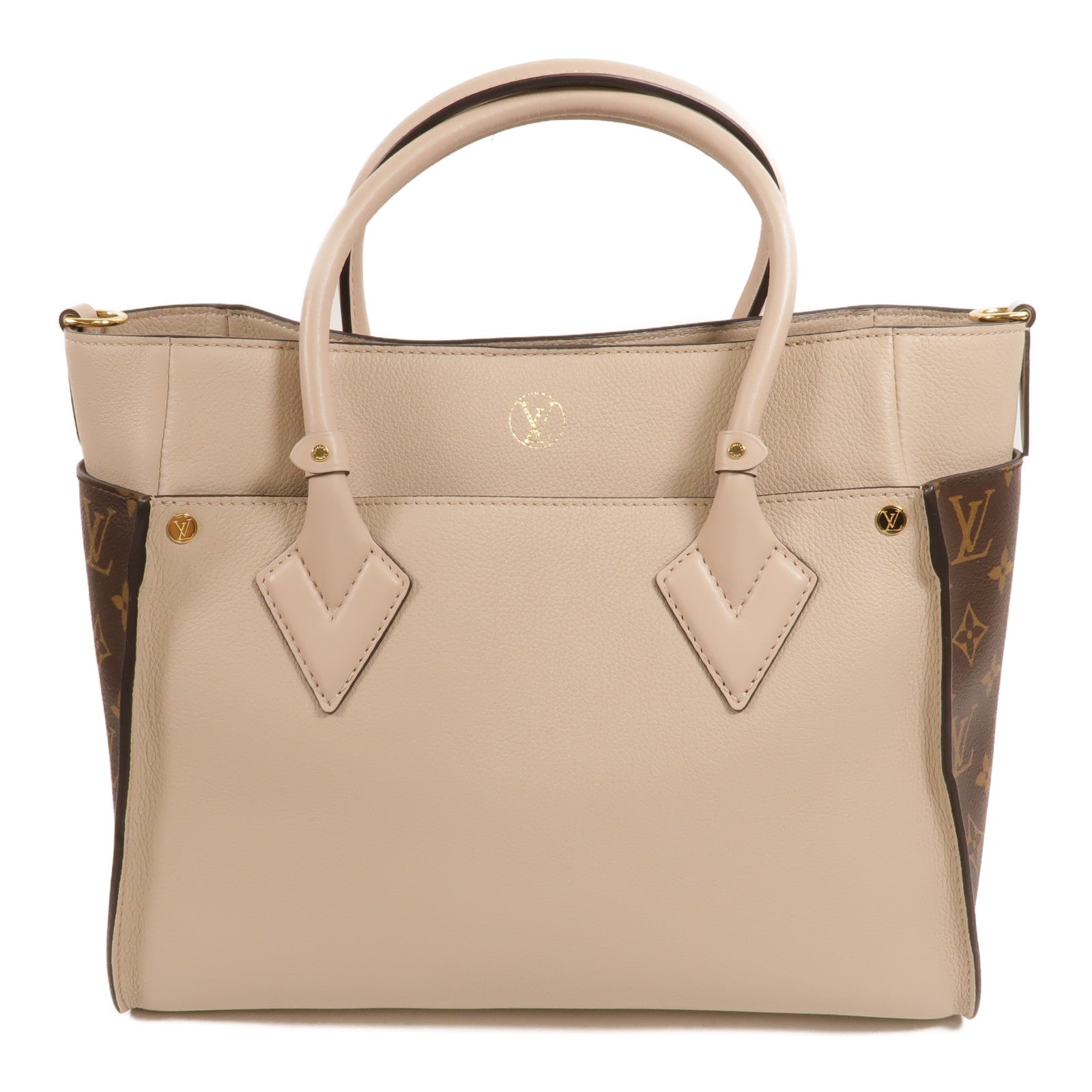 LOUIS VUITTON 牛皮皮革/Monogram On My Side PM手挽肩背兩用袋