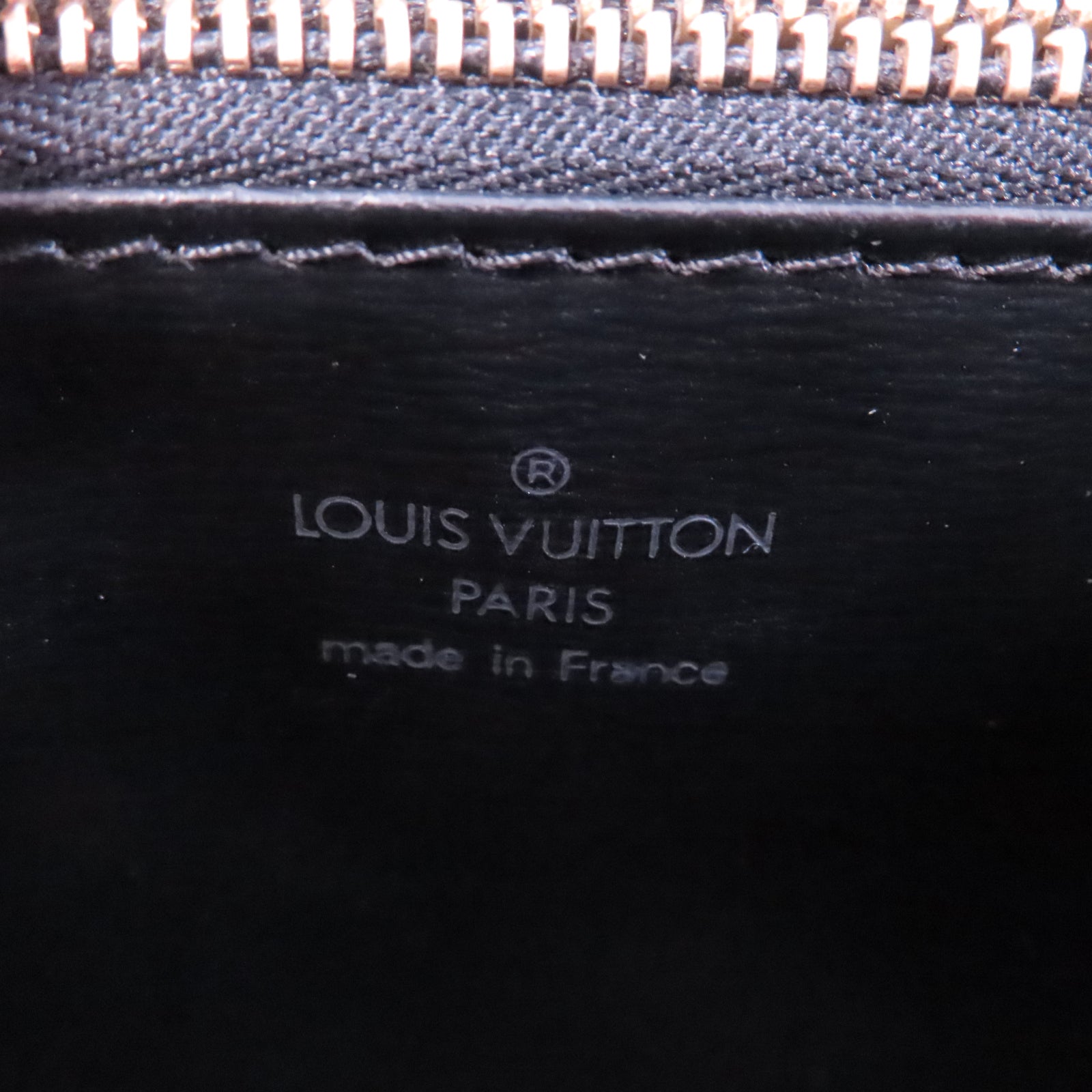 LOUIS VUITTON Epi Malesherbes金扣手挽袋黑色