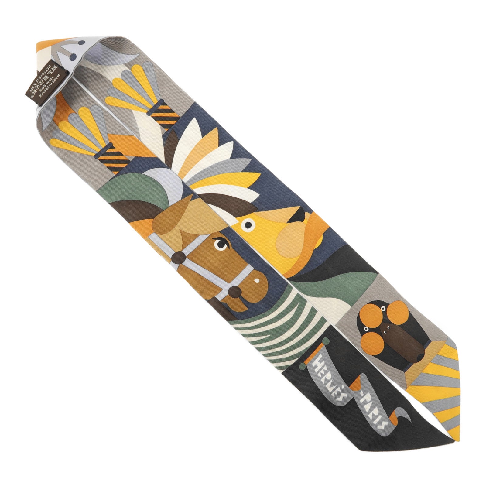 HERMES 絲質Twilly絲巾