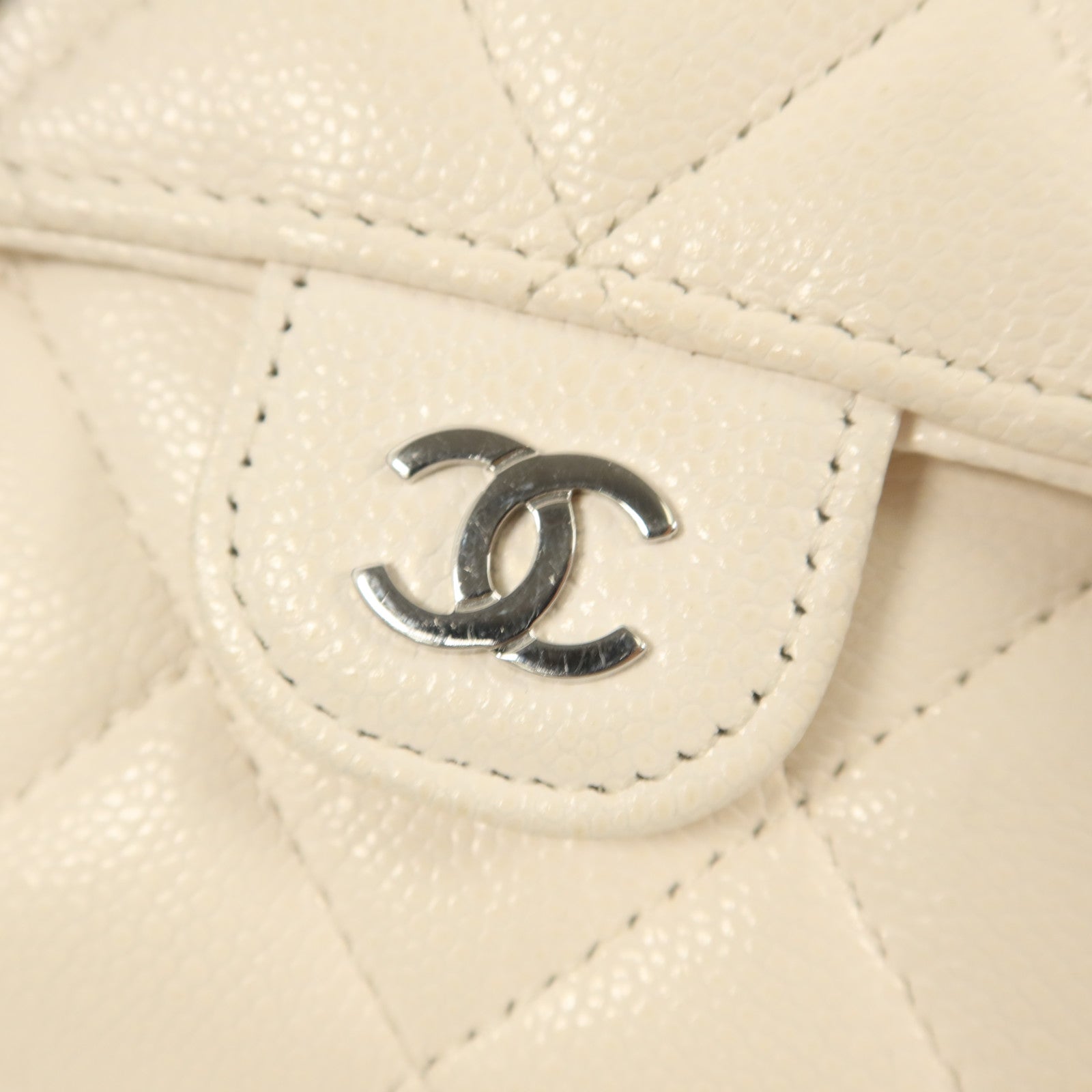 CHANEL 牛皮皮革Classic Long Wallet銀扣長錢包