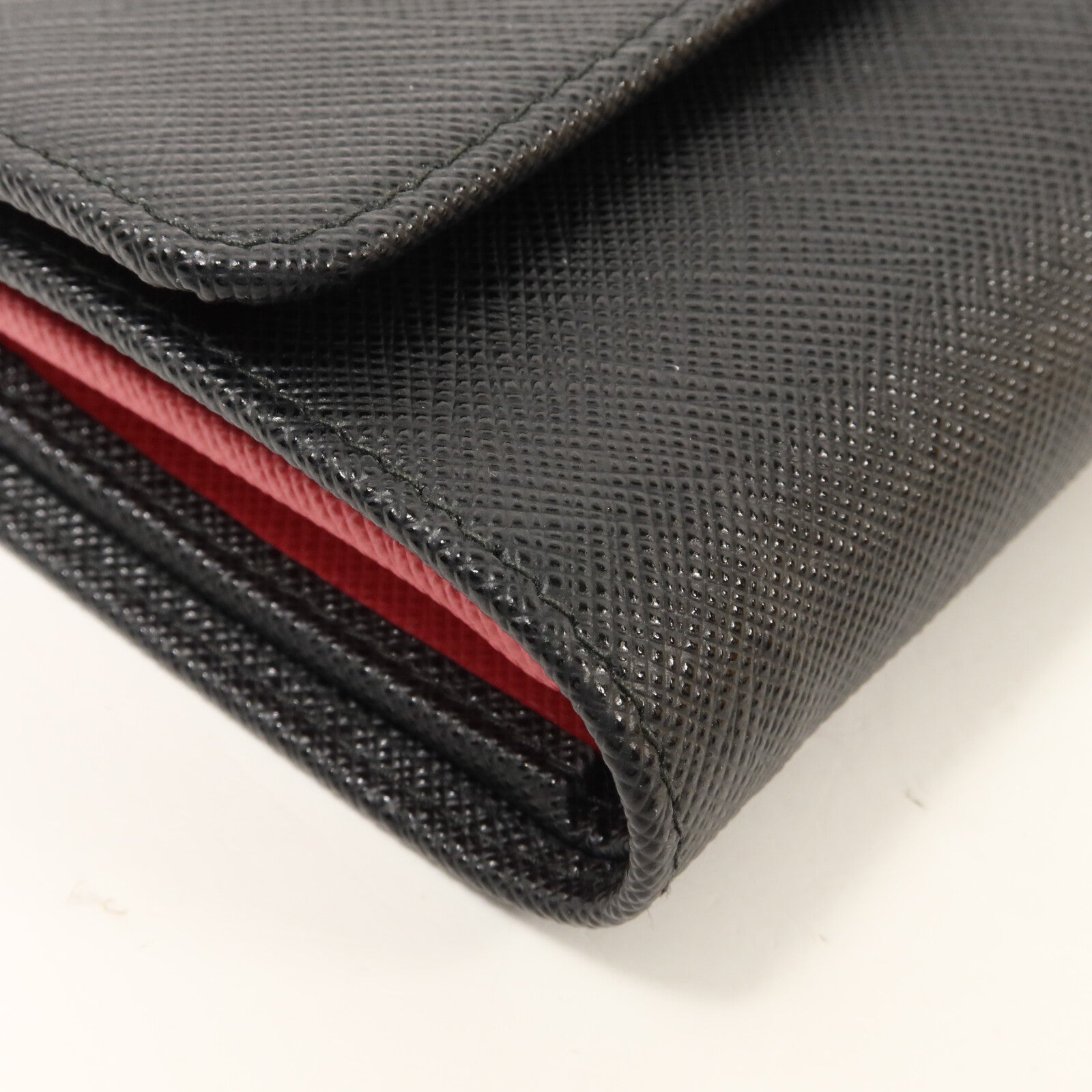 PRADA Saffiano皮革Fold Wallet錢包