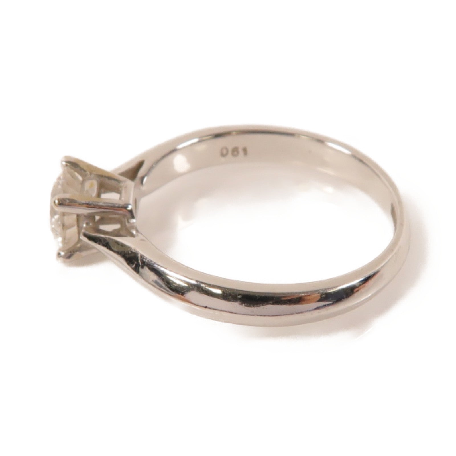 JEWELRY **【激減優惠】18K白金Diamond Ring鑽石戒指US#5.75銀色
