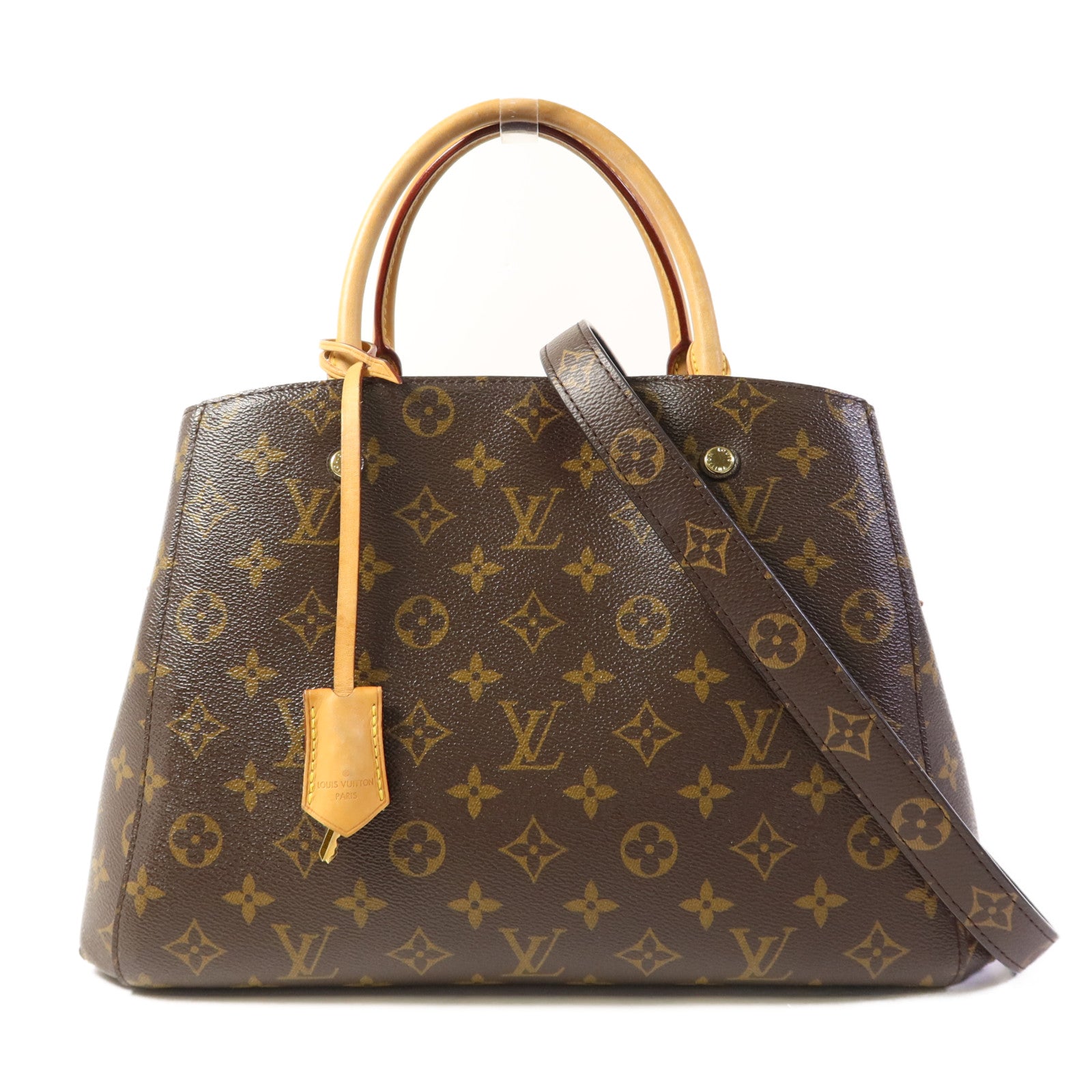 LOUIS VUITTON Monogram Montaigne MM金扣手挽肩背兩用袋