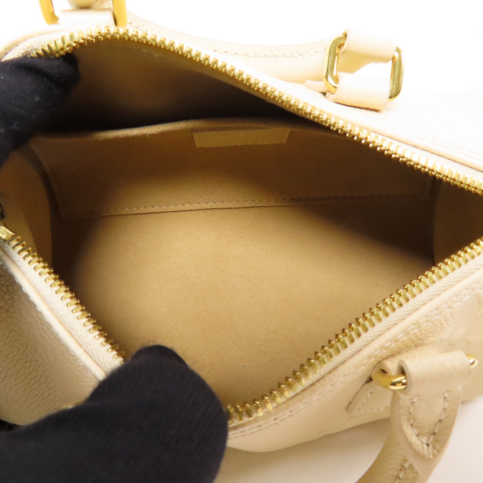 LOUIS VUITTON Monogram Empreinte Papillon BB金扣手挽肩背兩用袋