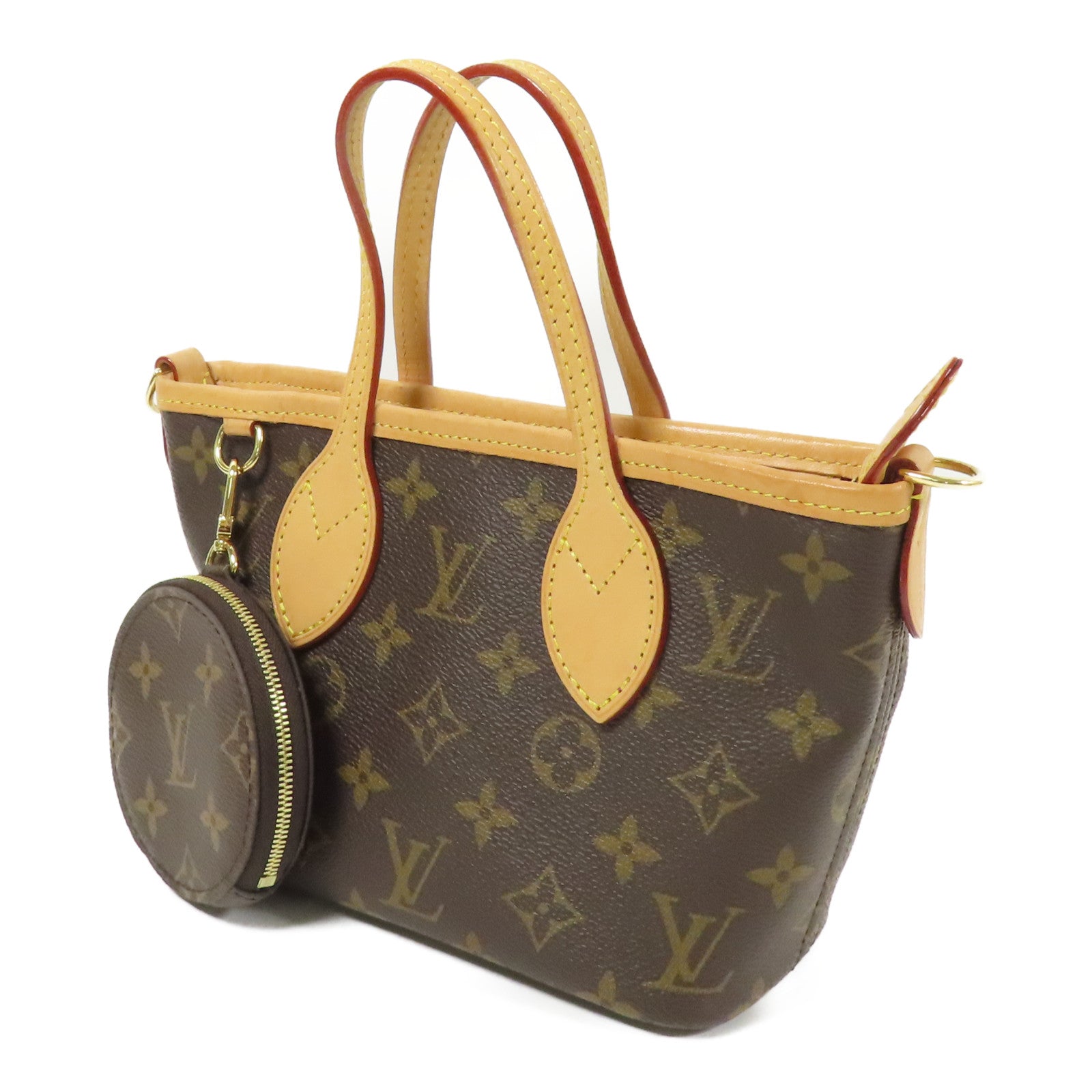 LOUIS VUITTON 【激減優惠】Monogram Neverfull BB金扣手挽肩背兩用袋