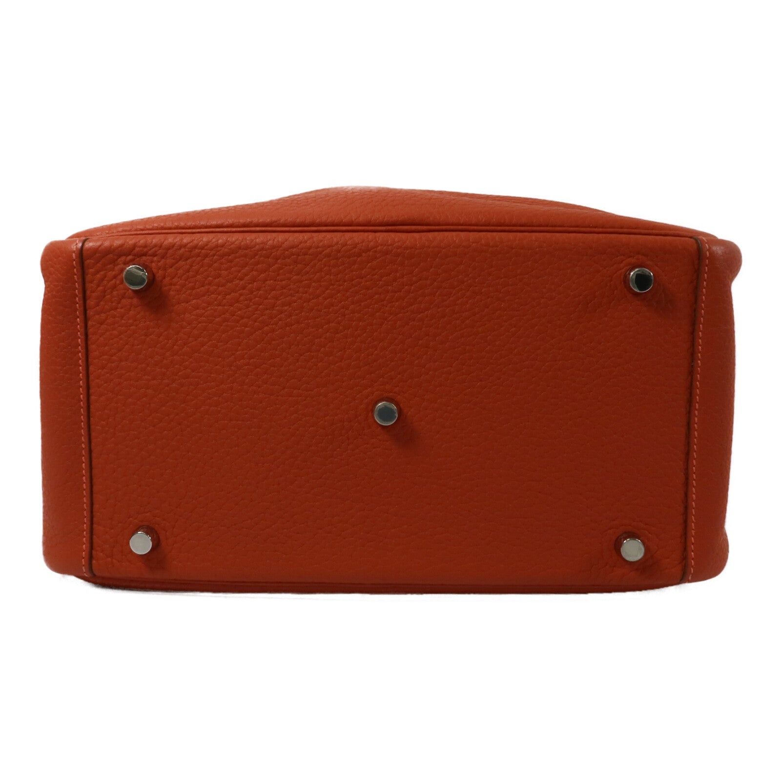 HERMES Clemence皮革Lindy 30手挽肩背兩用袋Orange Poppy