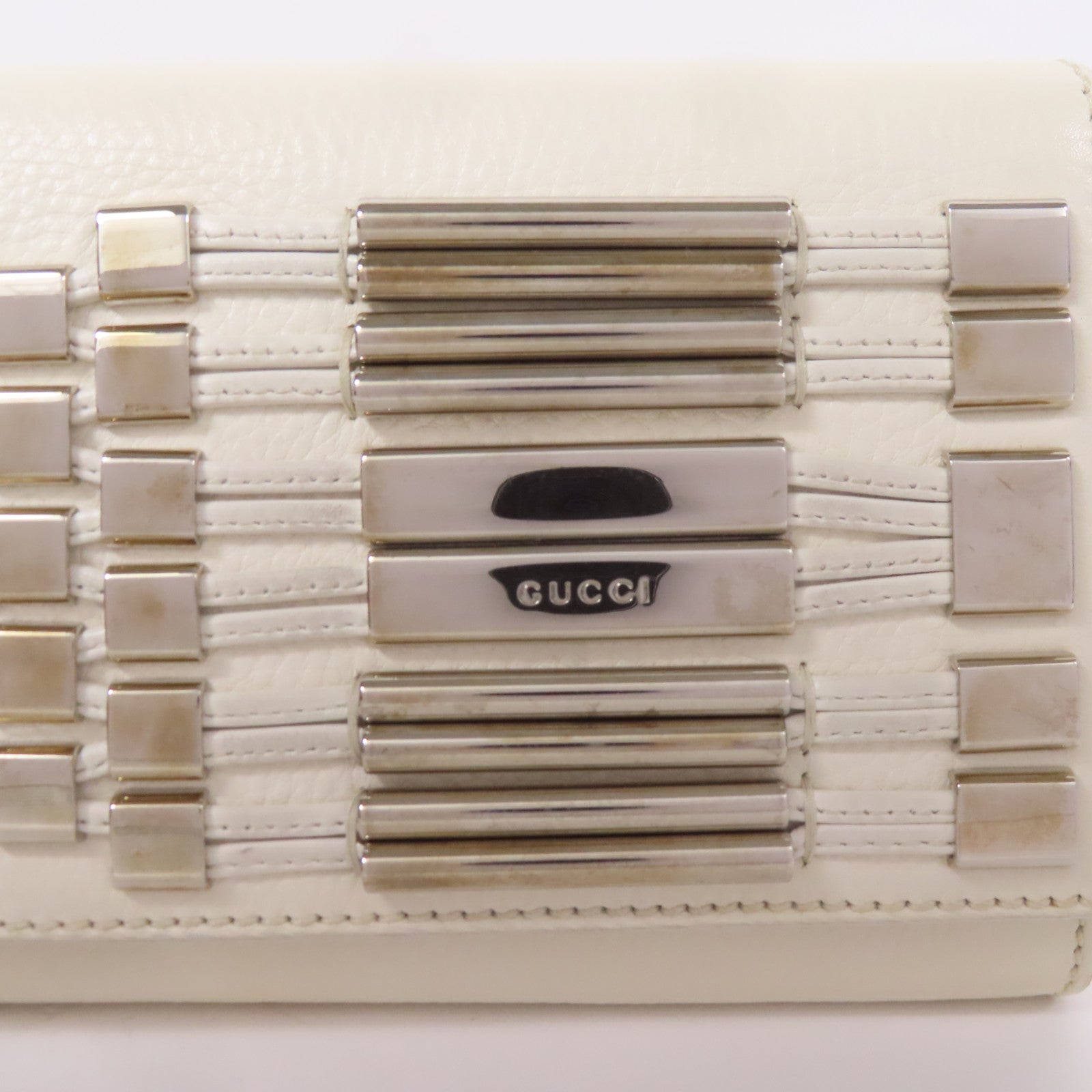 GUCCI 【激減優惠】皮革Clutch Bag銀扣手拿包