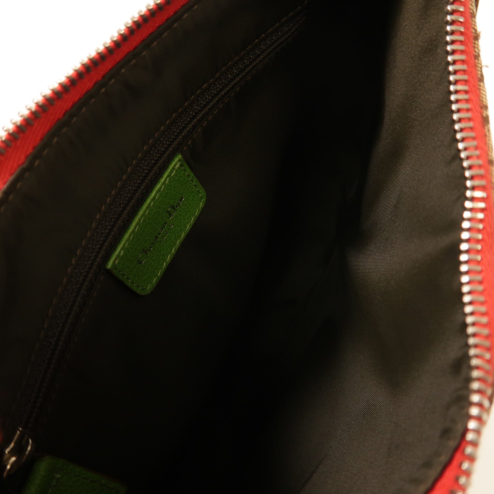 Dior 帆布Saddle Zip Rasta銀扣肩背袋
