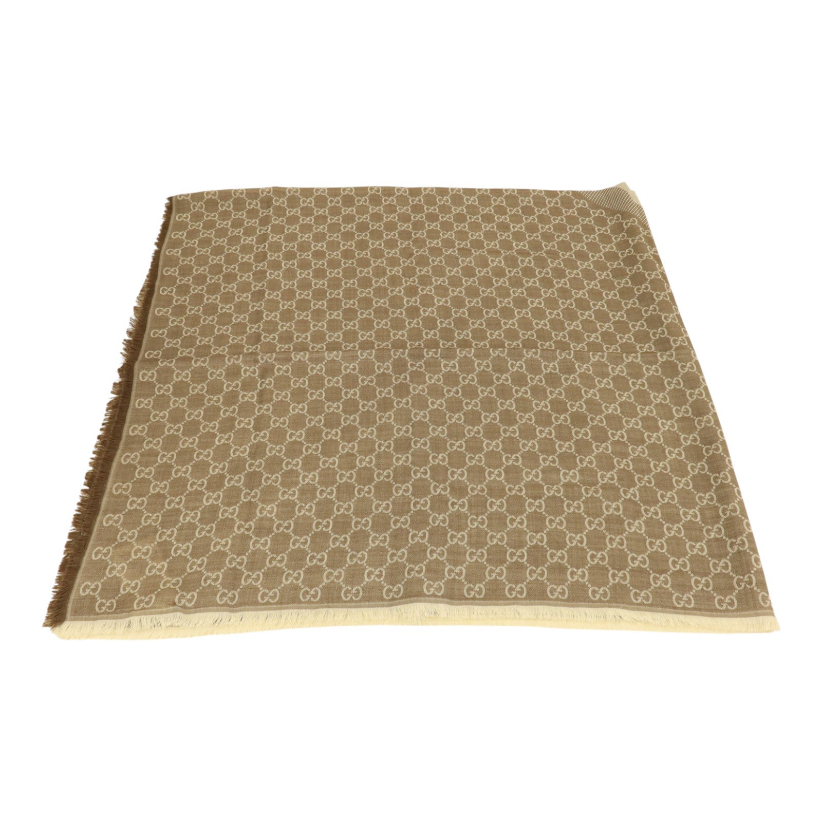 GUCCI 羊毛/絲質Scarf 140x140cm絲巾