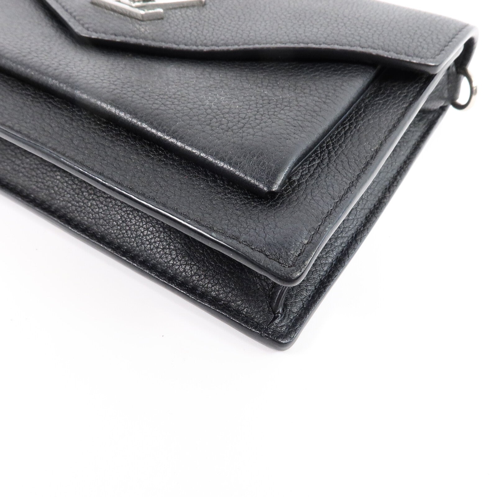 LOUIS VUITTON 牛皮皮革Mylockme銀扣鏈帶肩背袋