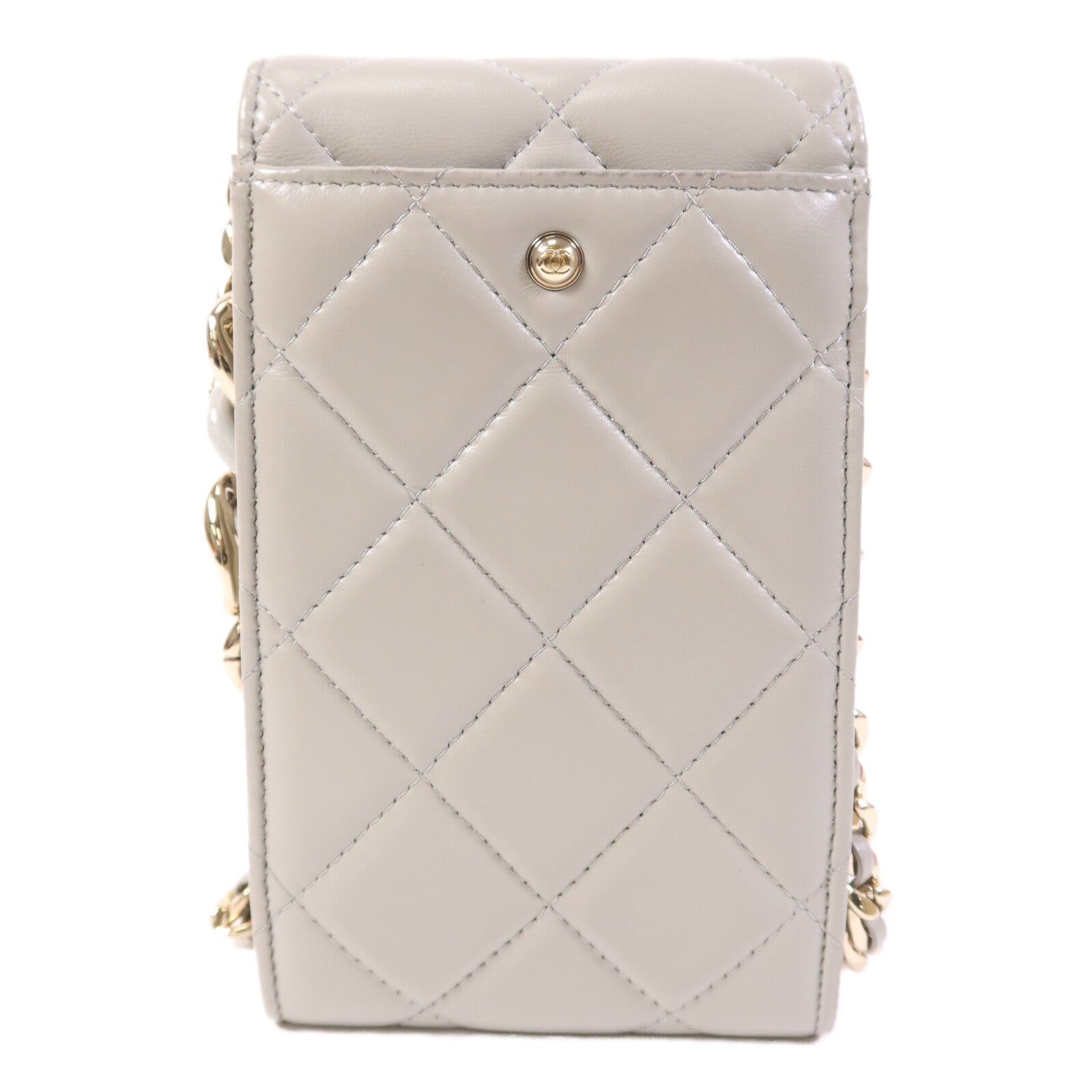 CHANEL 羊皮皮革Chain Shoulder Bag金扣鏈帶肩背袋