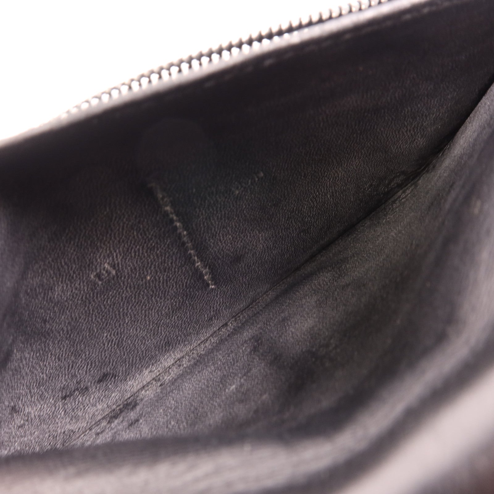 HERMES Togo皮革Dogon Compact銀扣錢包Noir