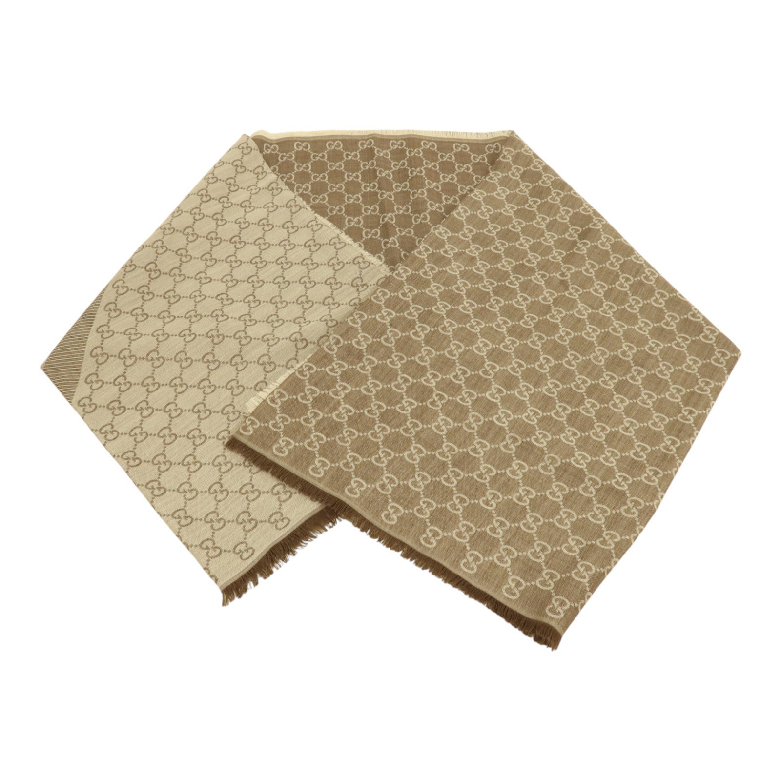 GUCCI 羊毛/絲質Scarf 140x140cm絲巾