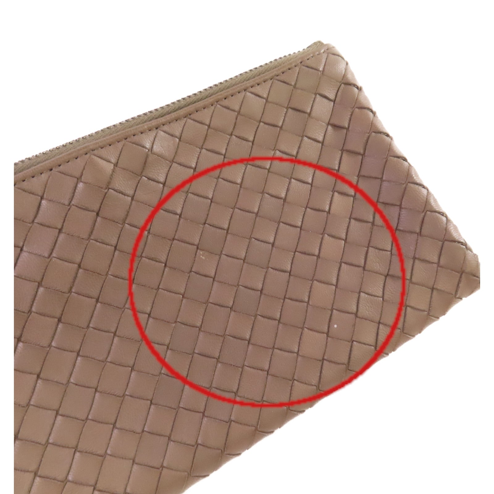 BOTTEGA VENETA 織紋皮革Clutch Bag銀扣手拿包碳灰色