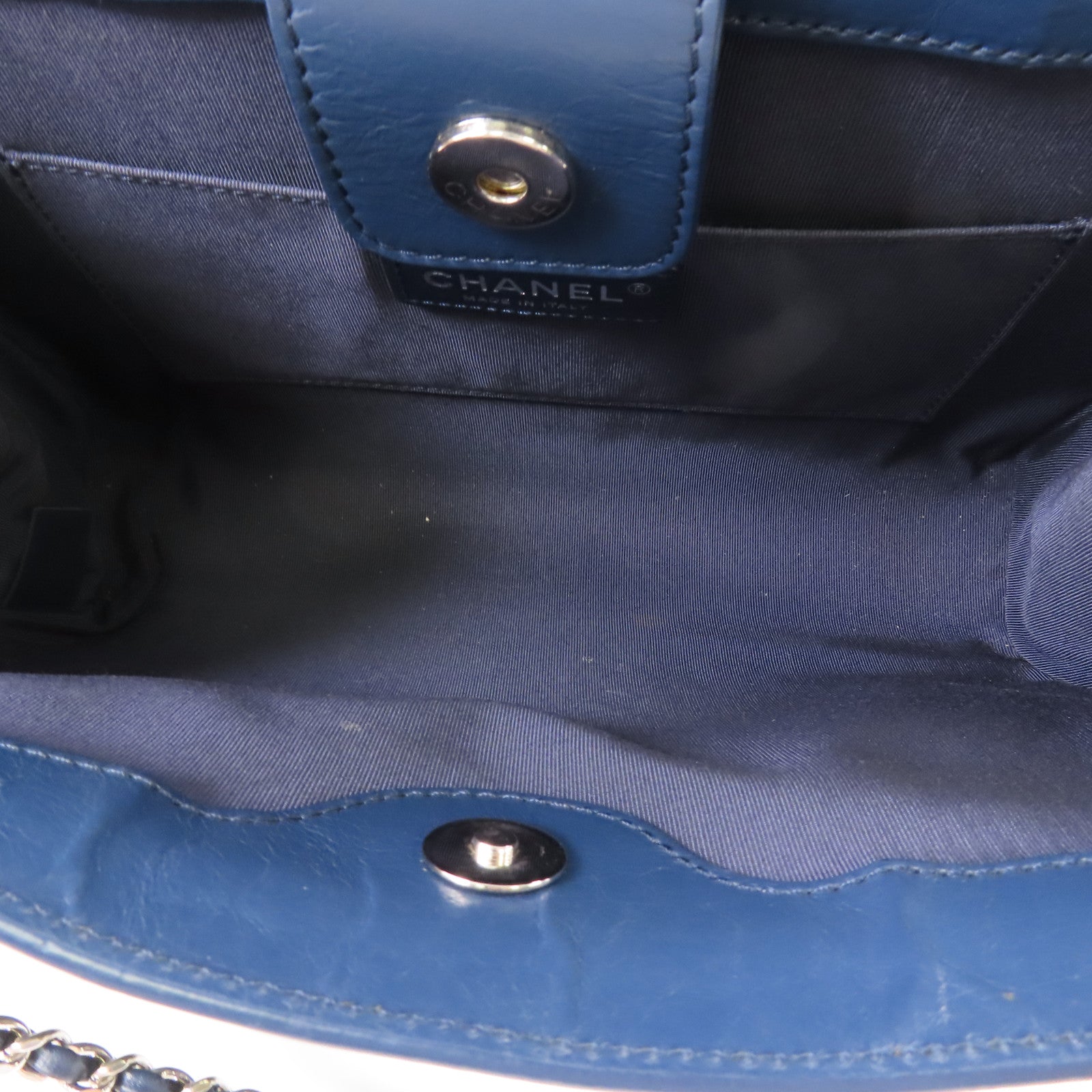 CHANEL 牛皮皮革Chain Shoulder Bag銀扣鏈帶肩背袋