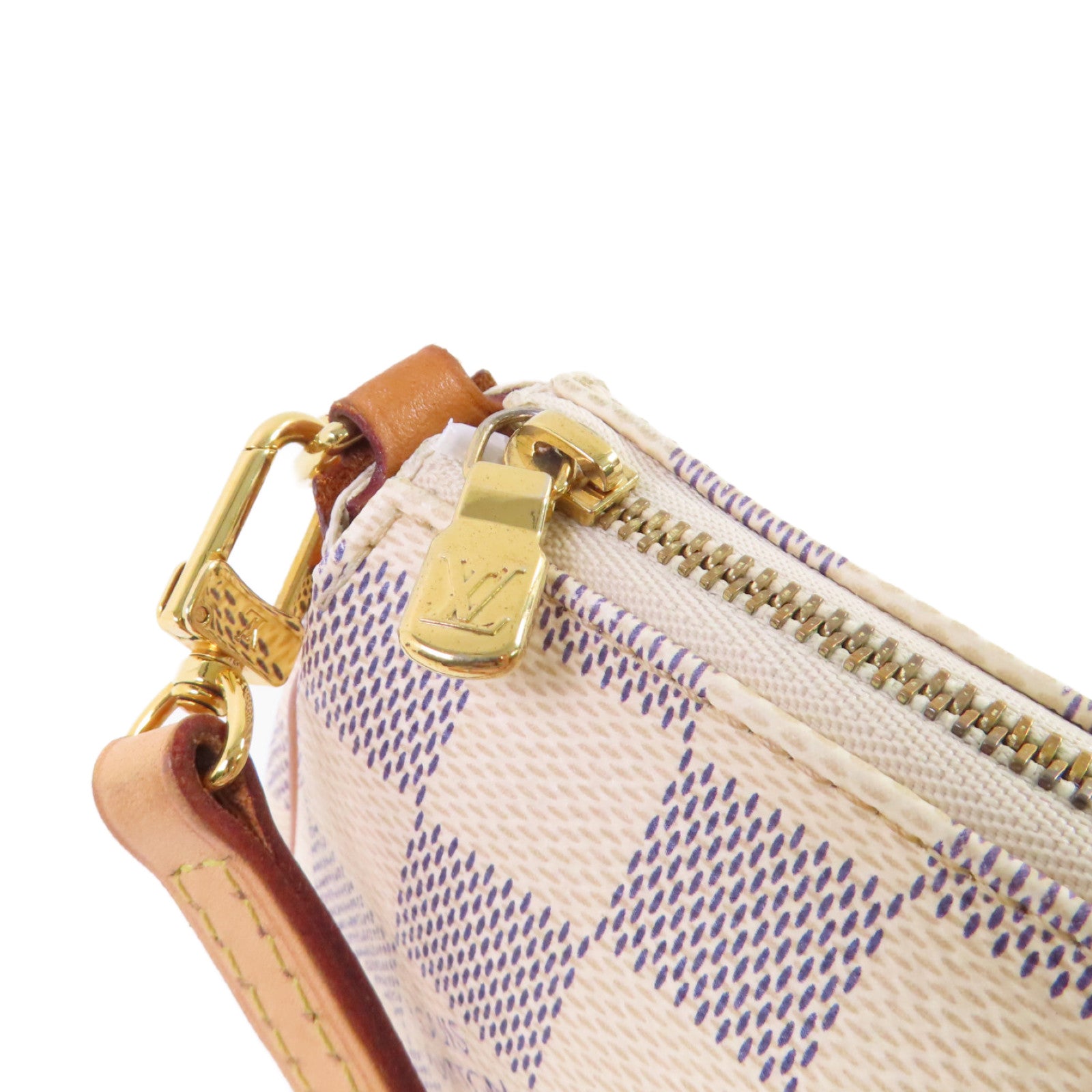 LOUIS VUITTON Damier Azur Eva 2Way Shoulder Bag金扣手挽肩背兩用袋米白色