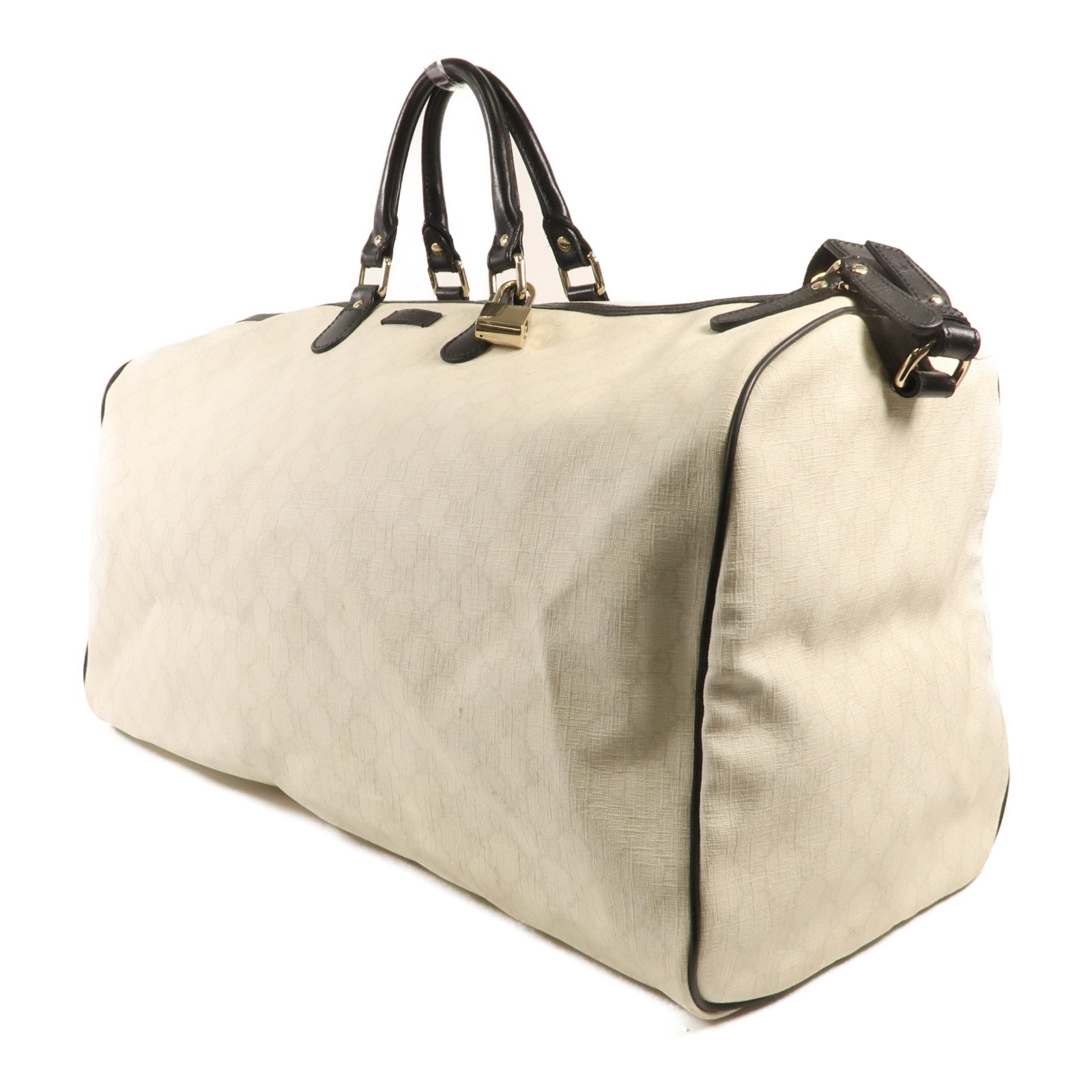 GUCCI 塗層帆布Shoulder Bag金扣手挽肩背兩用袋