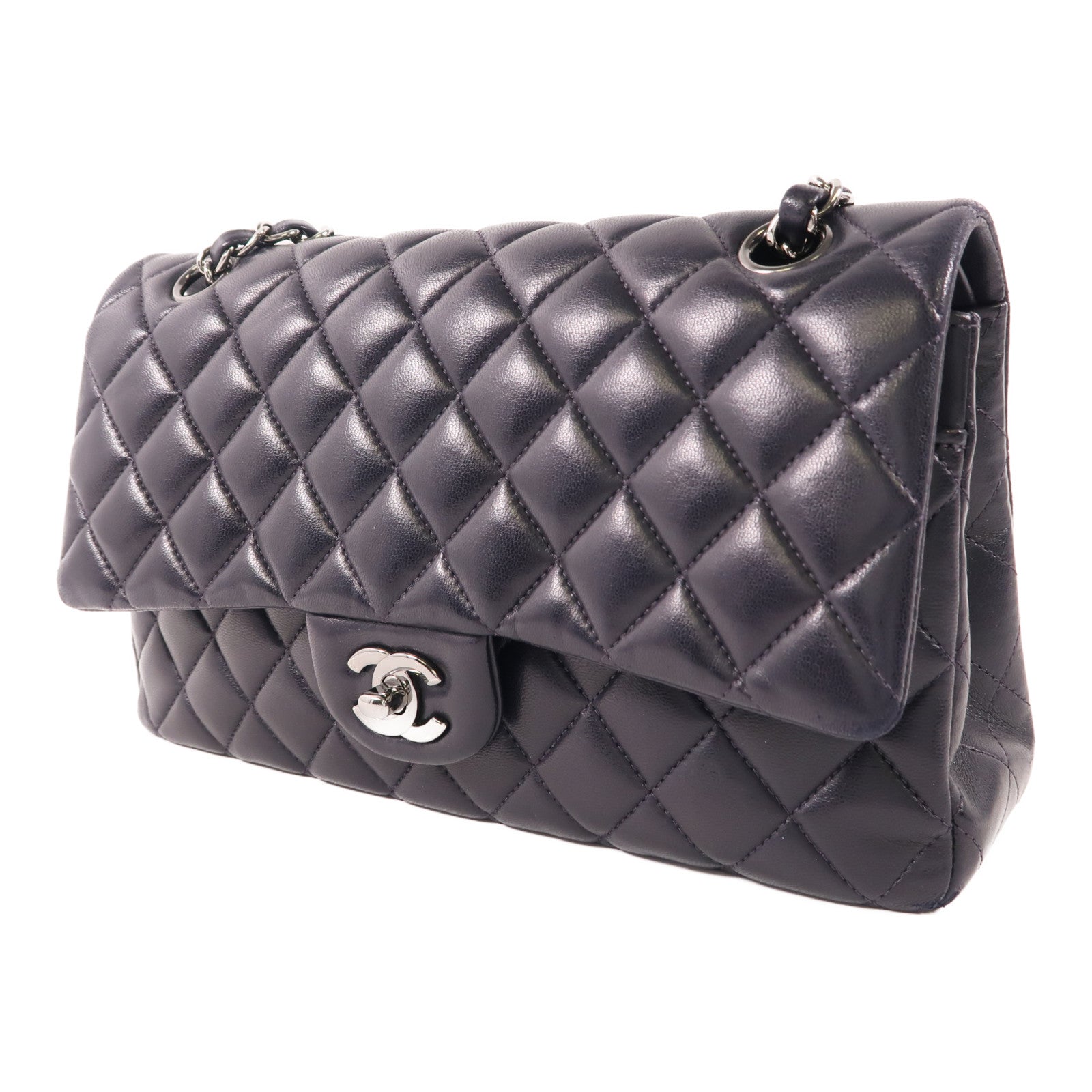 CHANEL 【激減優惠】羊皮皮革Classic 25銀扣鏈帶肩背袋