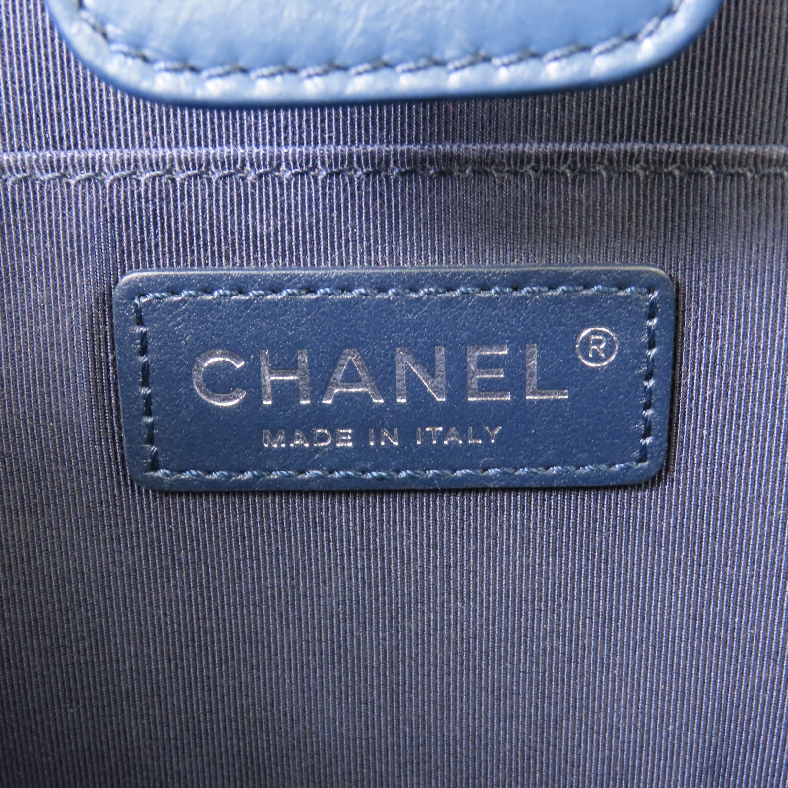 CHANEL 牛皮皮革Chain Shoulder Bag銀扣鏈帶肩背袋