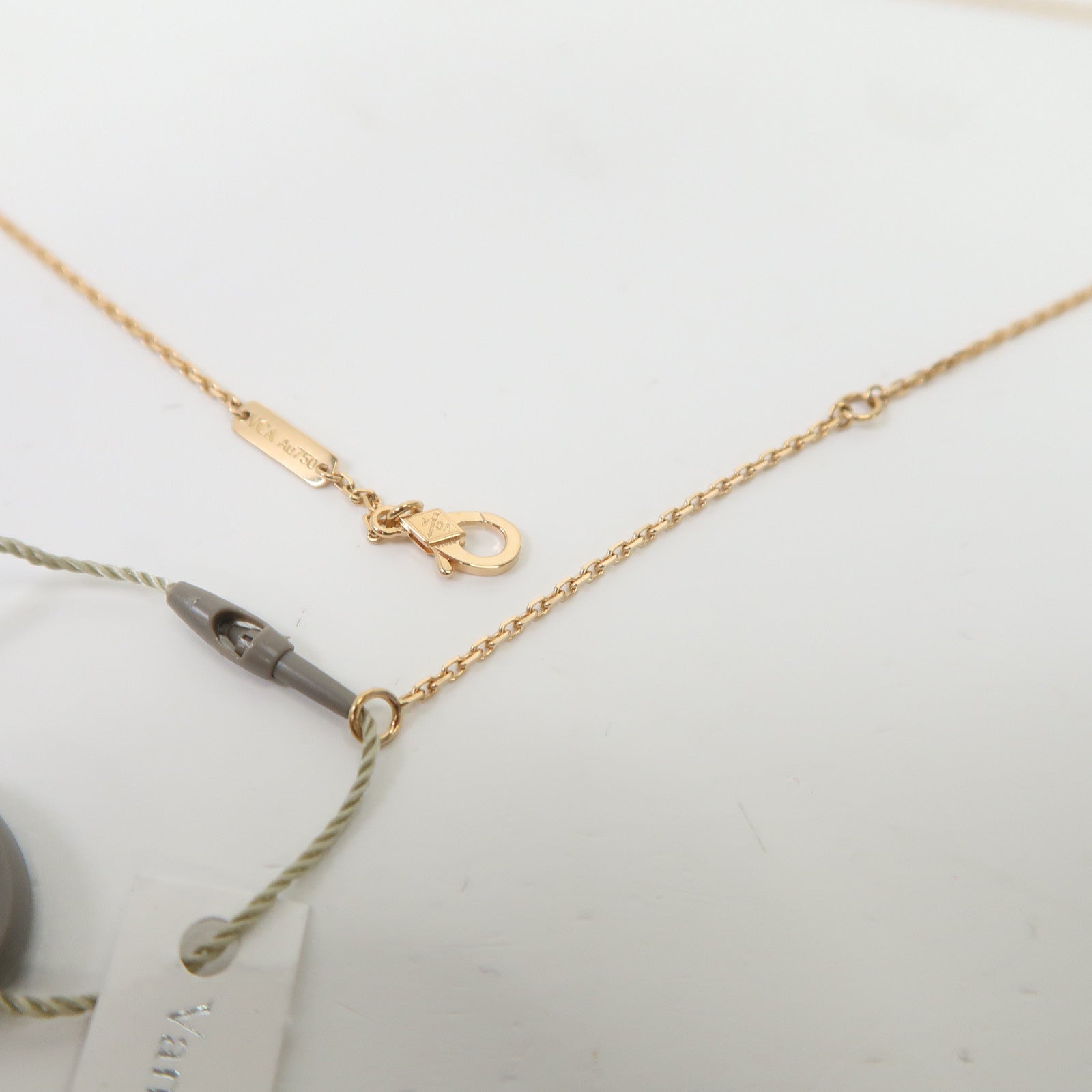 Van Cleef & Arpels 18K玫瑰金/鑽石Vintage Alhambra項鍊