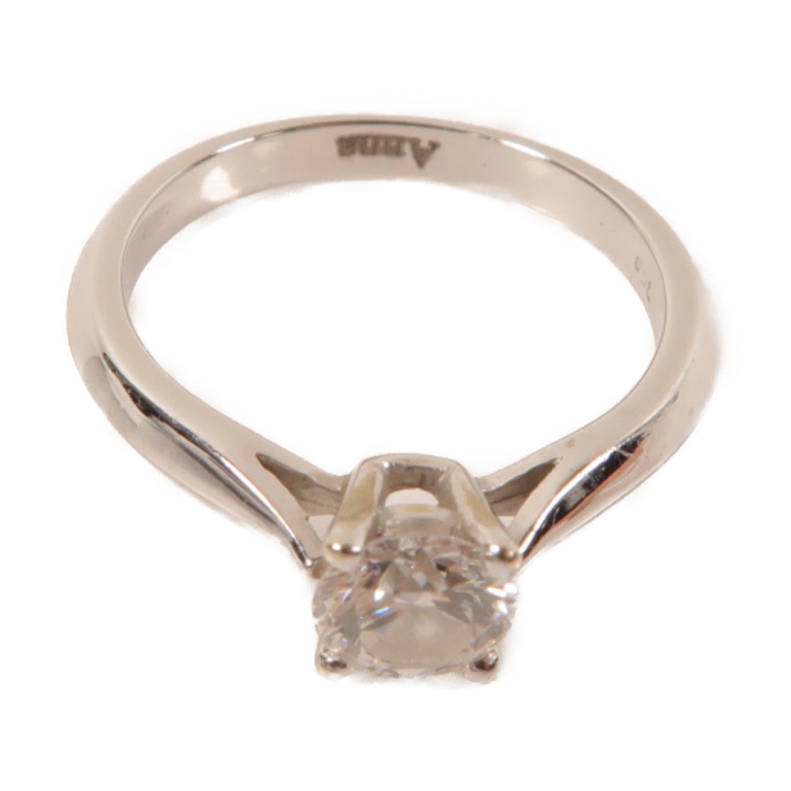 JEWELRY **【激減優惠】18K白金Diamond Ring鑽石戒指US#5.75銀色