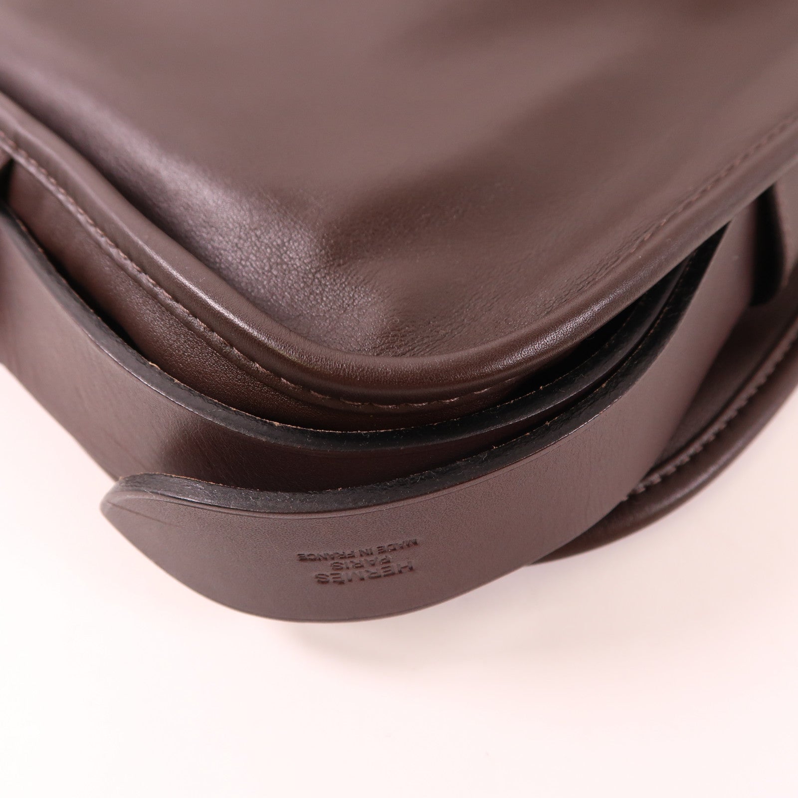HERMES Swift皮革Barda 35銀扣肩背袋