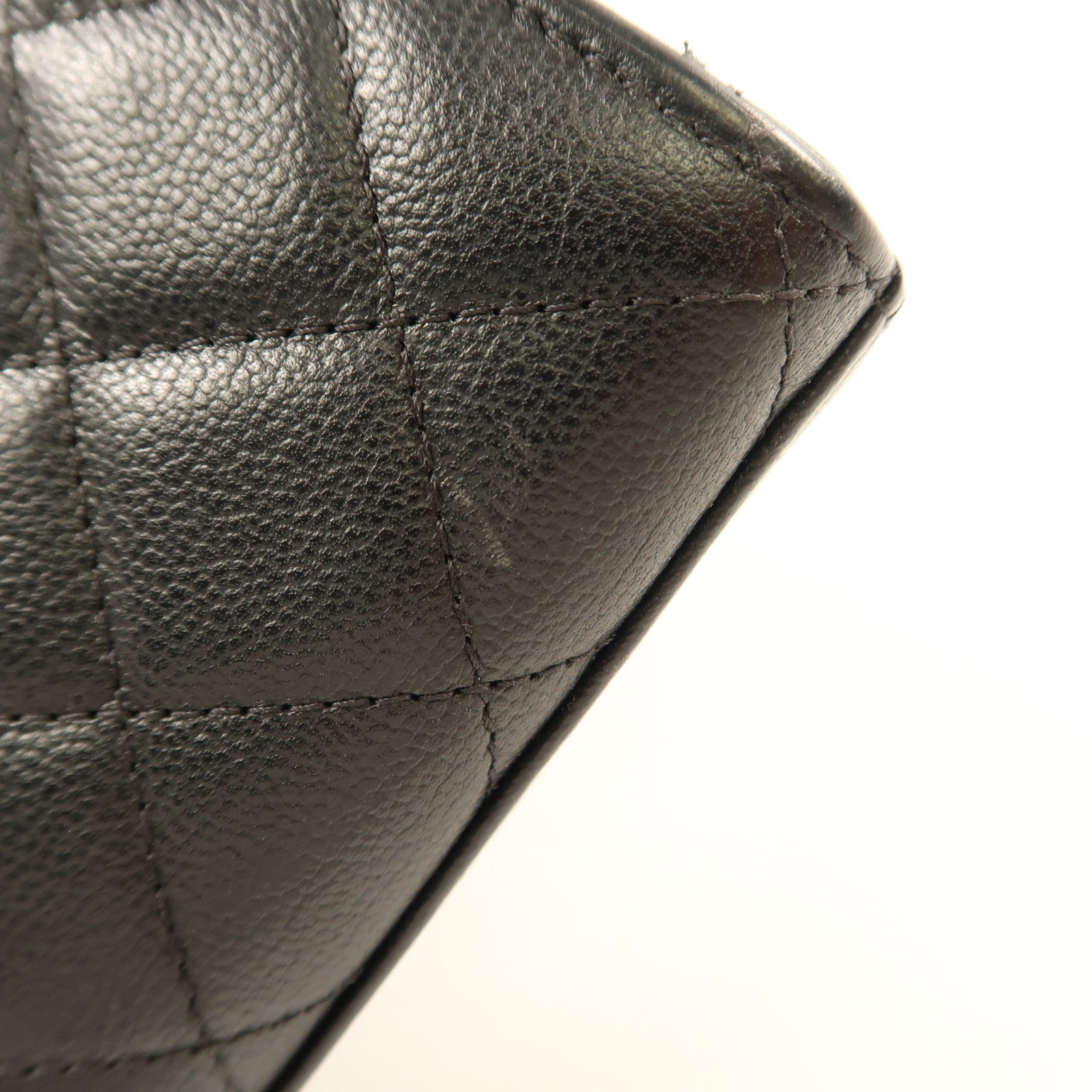 CHANEL 牛皮皮革Chain Shoulder銀扣鏈帶肩背袋黑色