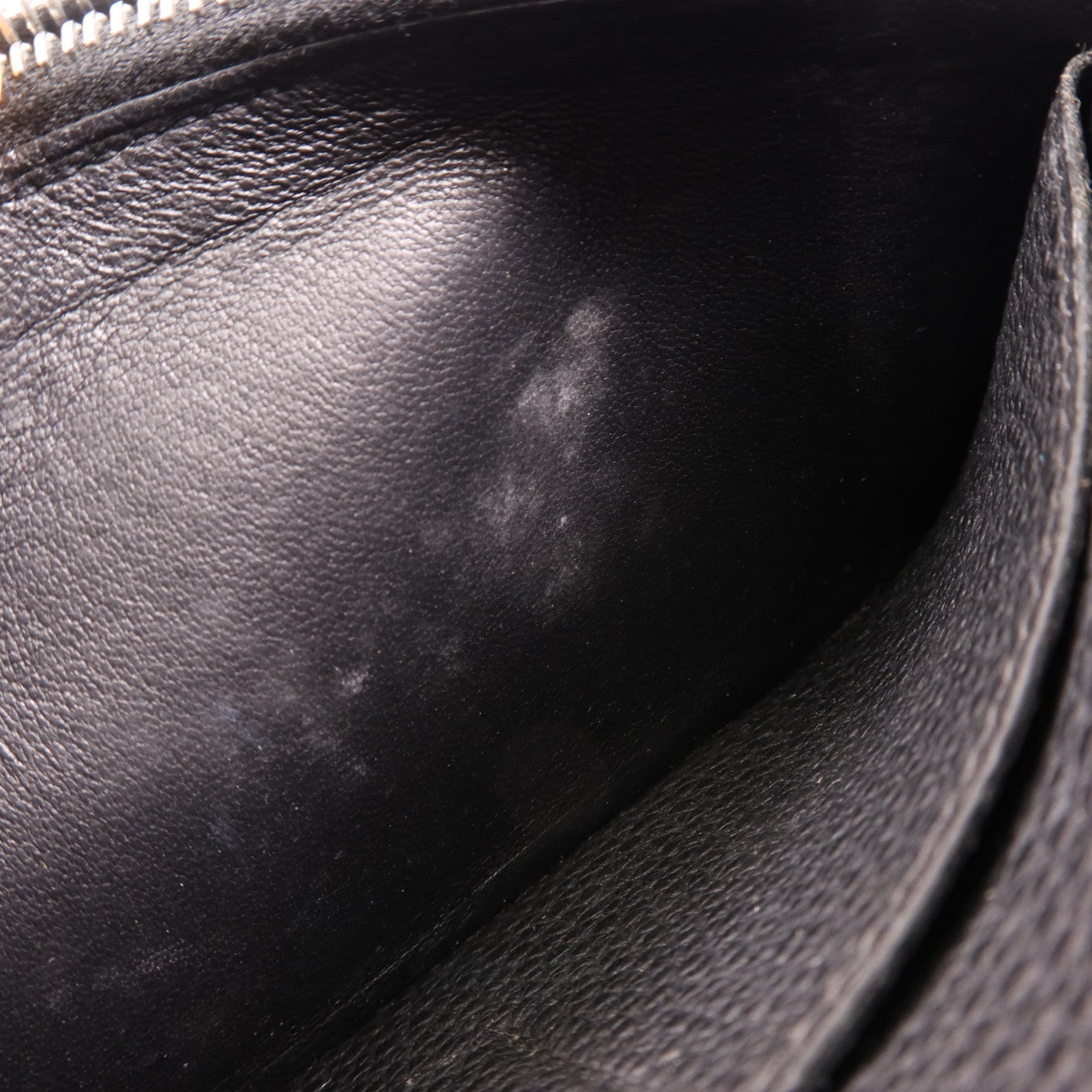 HERMES Togo皮革Dogon Compact銀扣錢包Noir