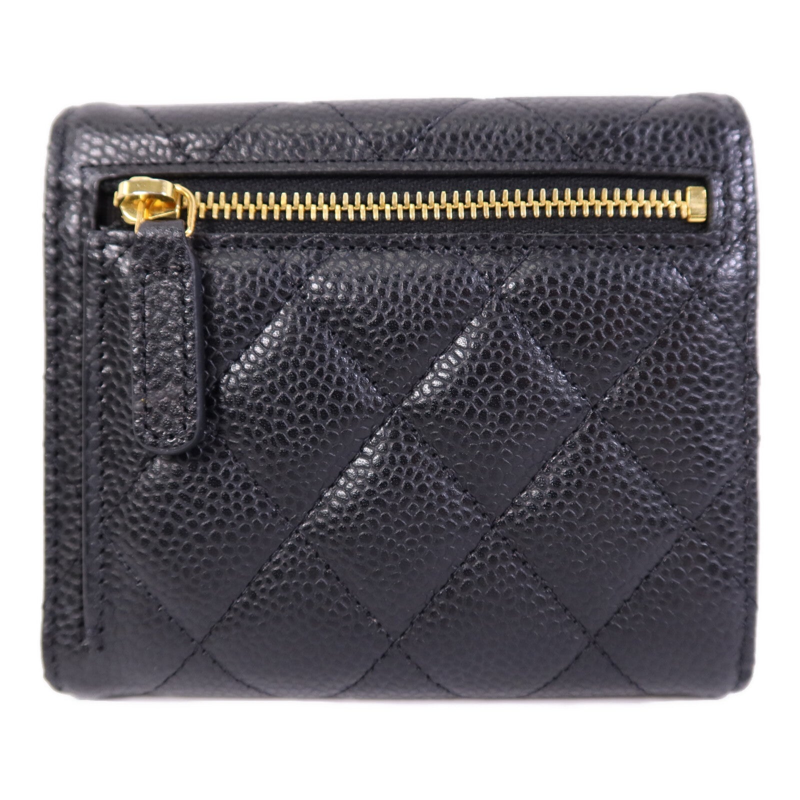 CHANEL 牛皮皮革Wallet金扣錢包