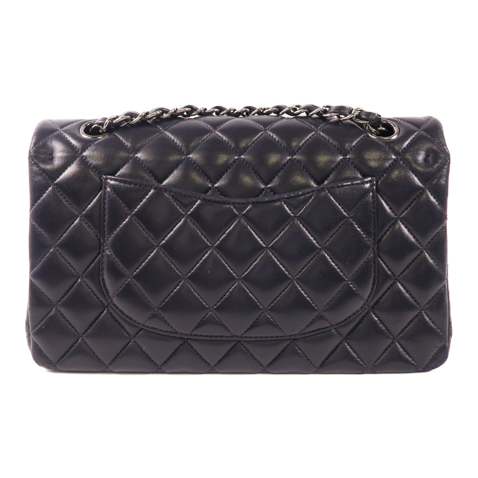 CHANEL 羊皮皮革Classic 25銀扣鏈帶肩背袋