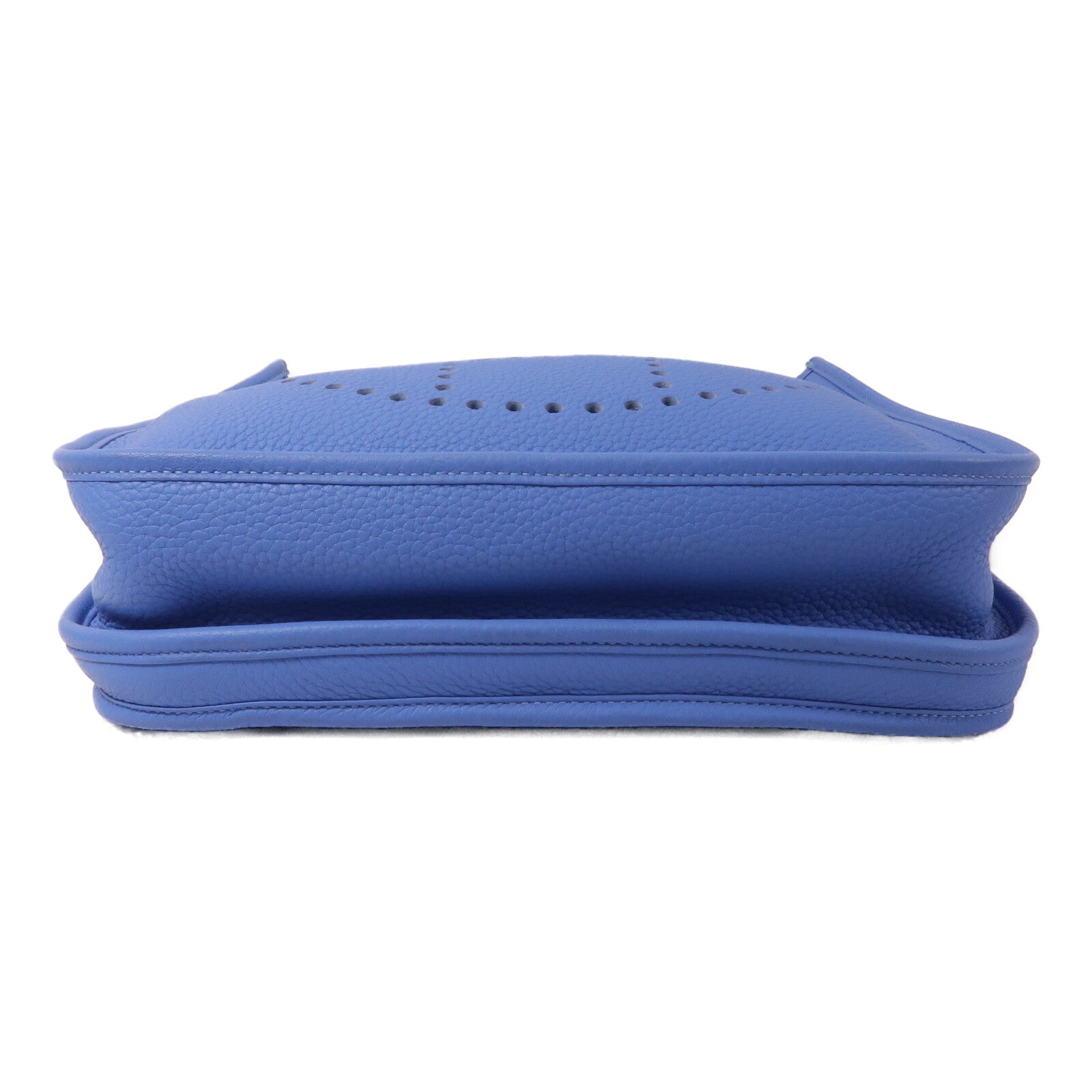 HERMES Clemence皮革Evelyne PM肩背袋Bleu Paradis