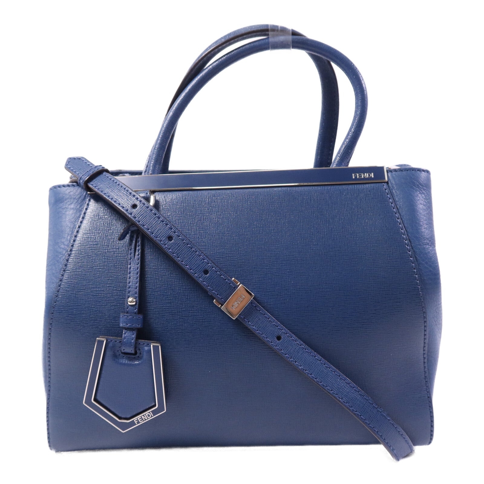 FENDI 【激減優惠】牛皮皮革2 Jours銀扣手挽肩背兩用袋