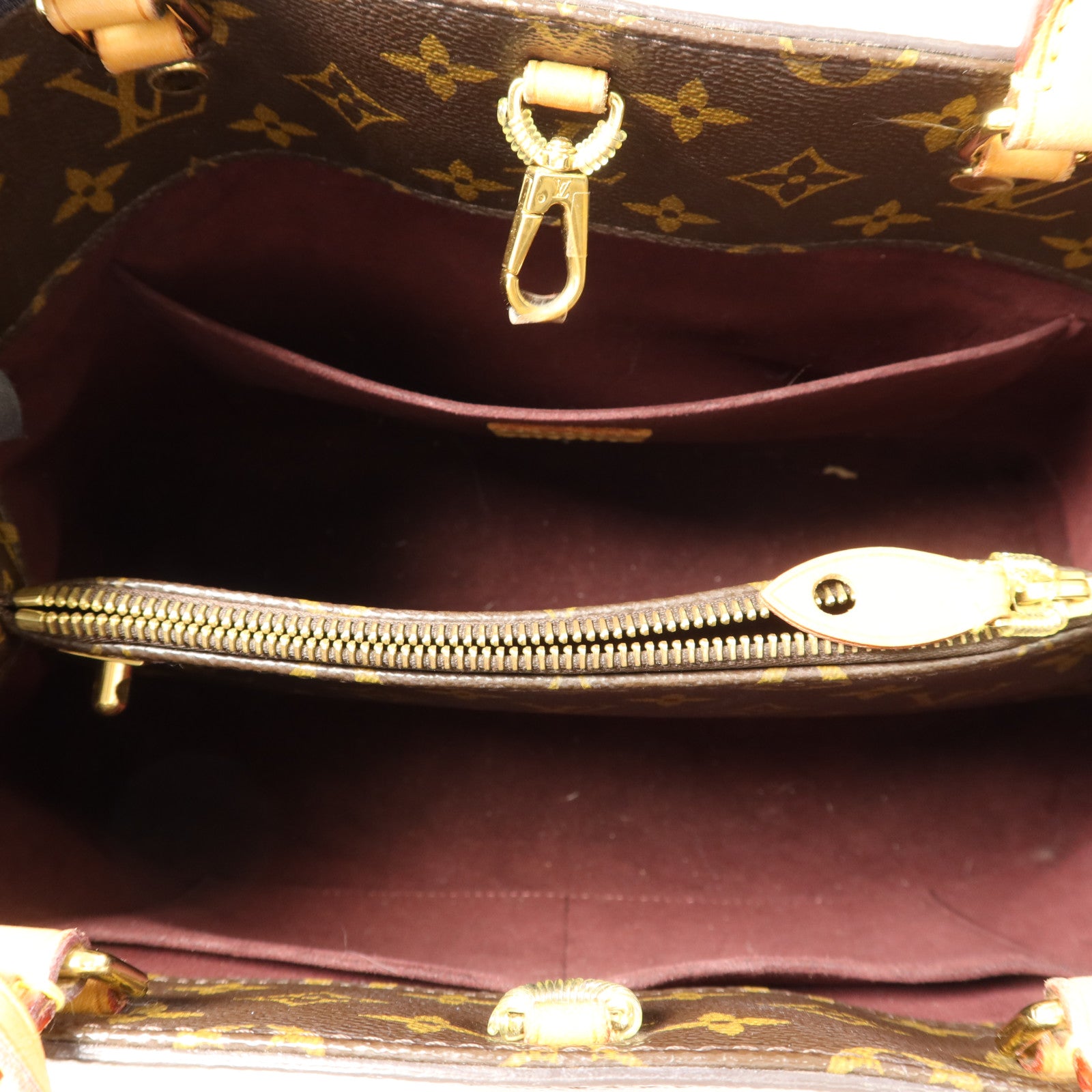 LOUIS VUITTON Monogram Montaigne MM金扣手挽肩背兩用袋
