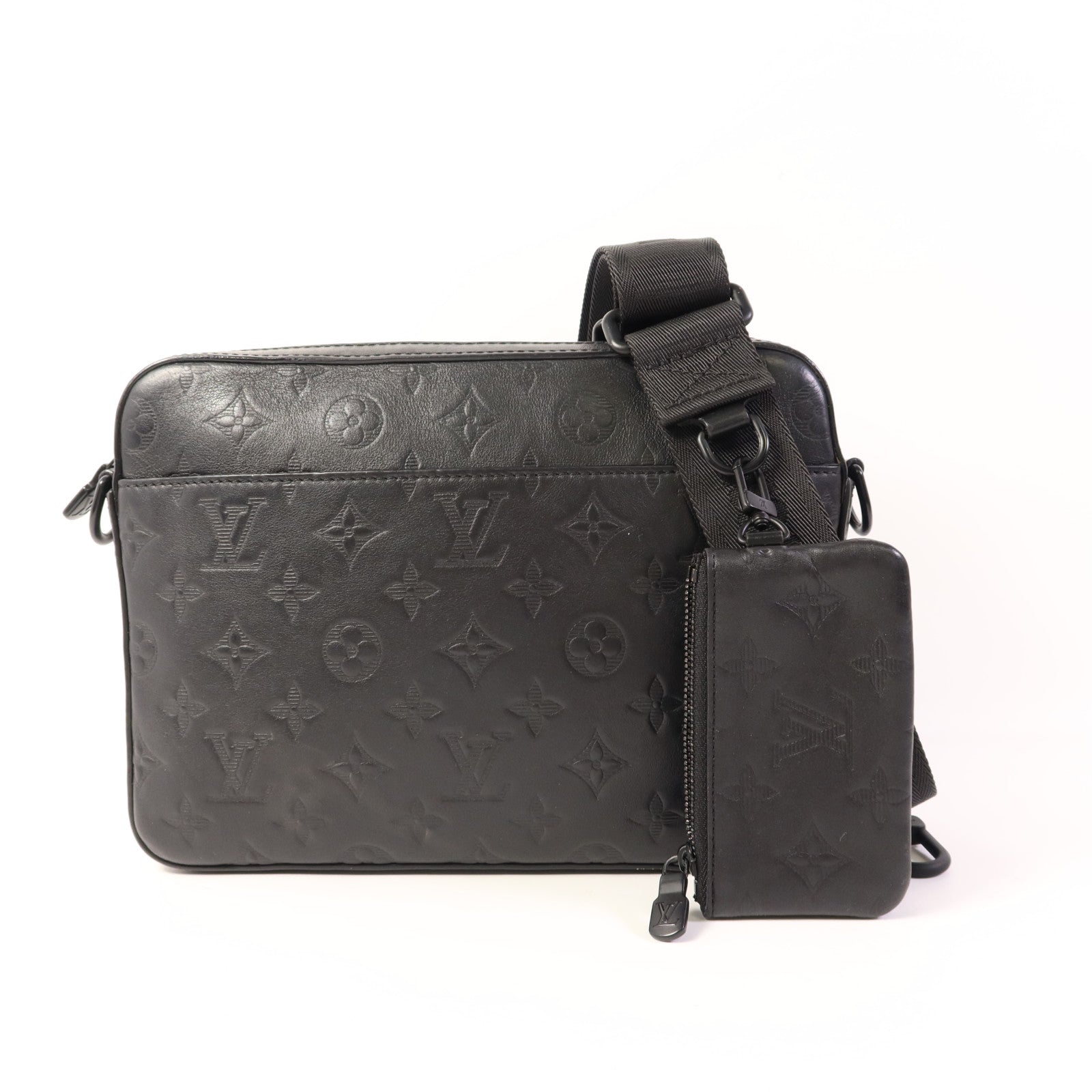 LOUIS VUITTON Monogam Shadow Dou Messenger Bag肩背袋