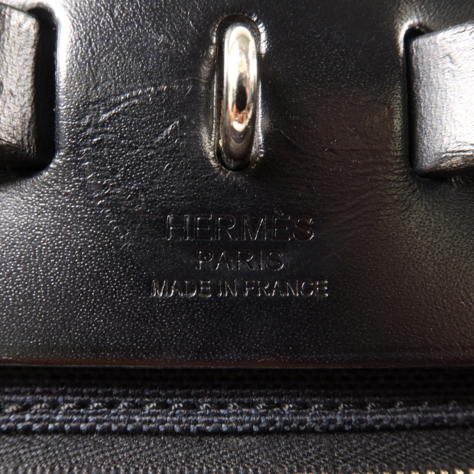 HERMES 帆布Herbag PM手挽肩背兩用袋Noir